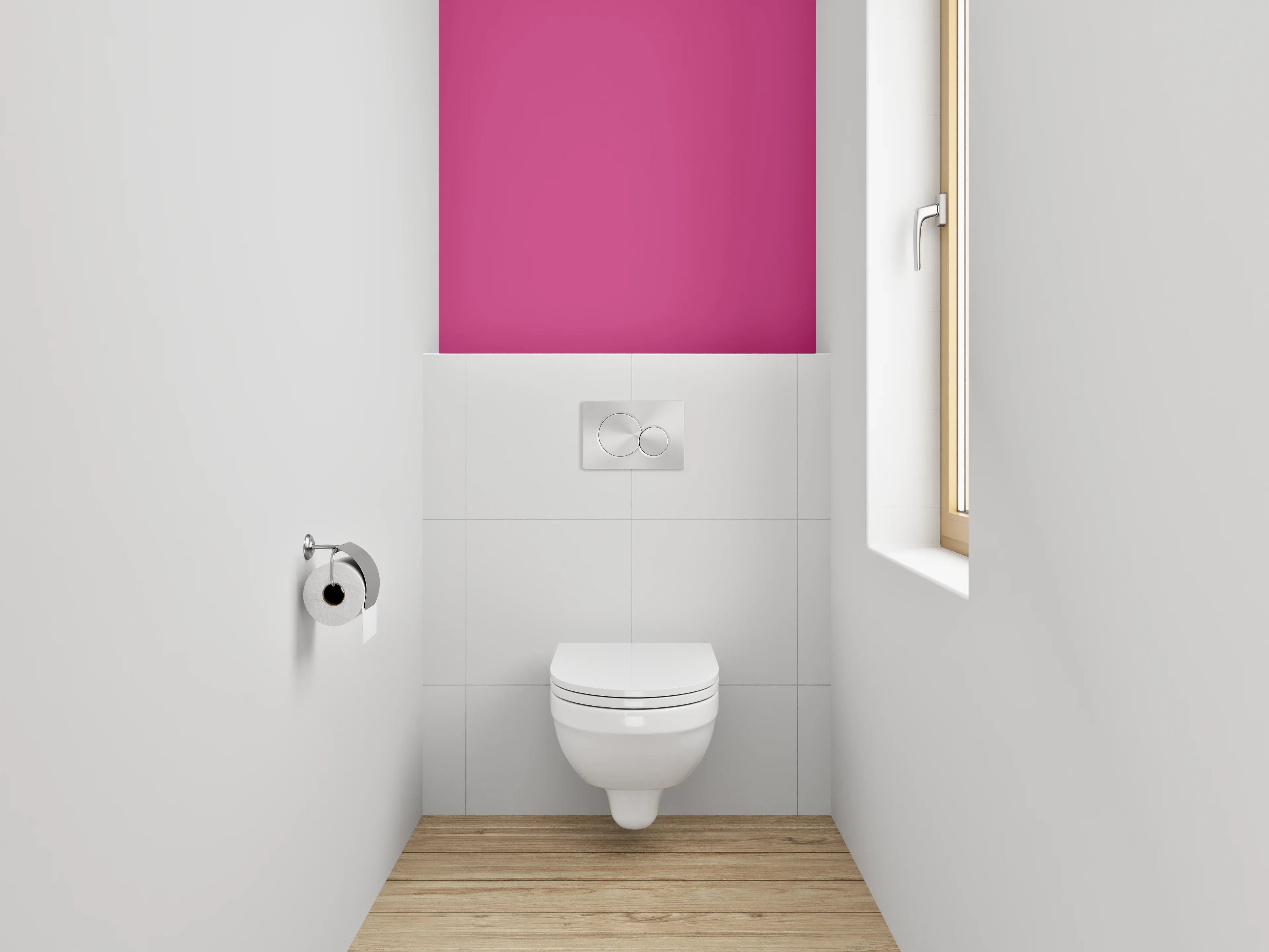 WC-Rückwand - RAL 4010 Telemagenta