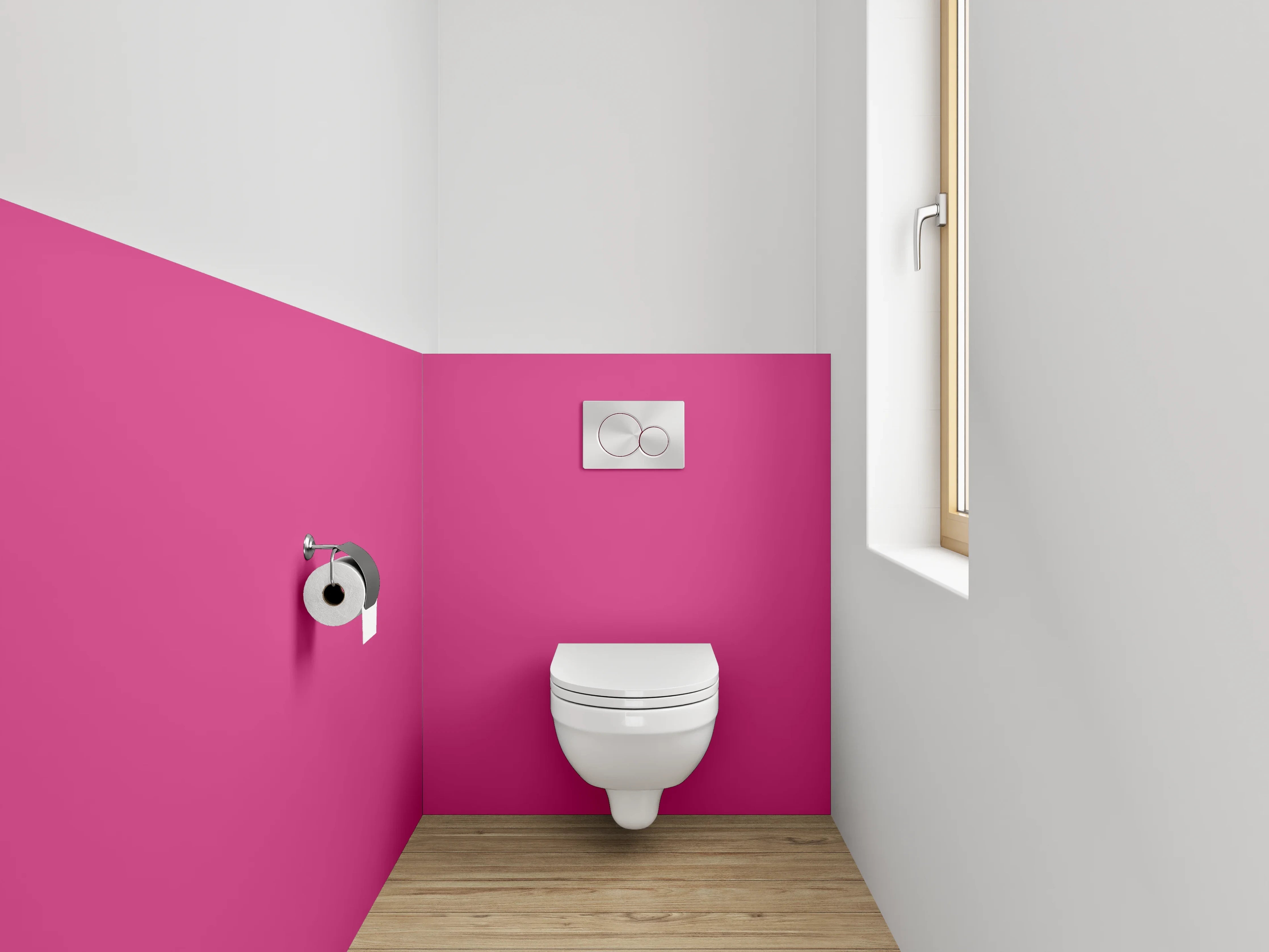 WC-Rückwand - RAL 4010 Telemagenta