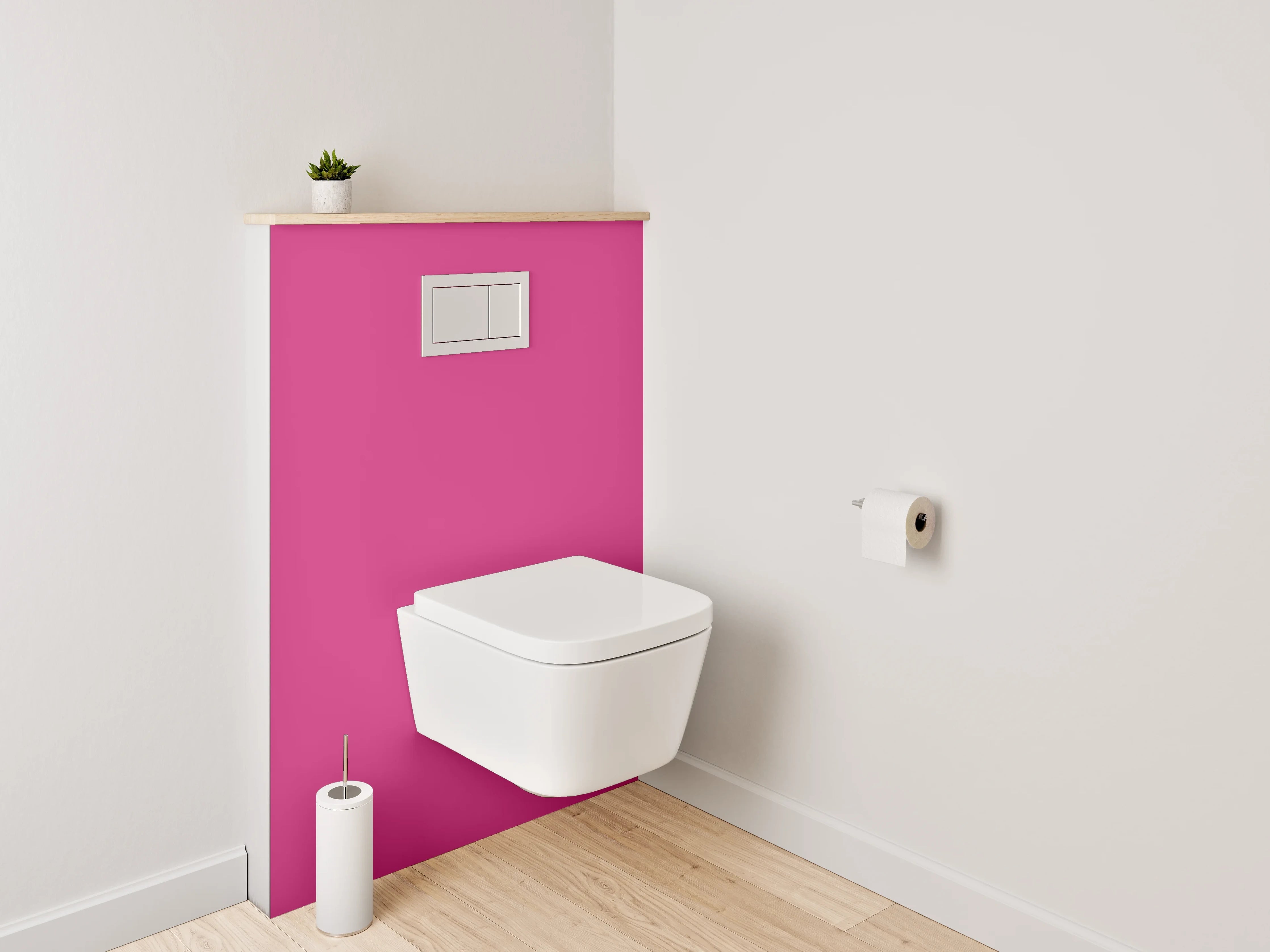 WC-Rückwand - RAL 4010 Telemagenta