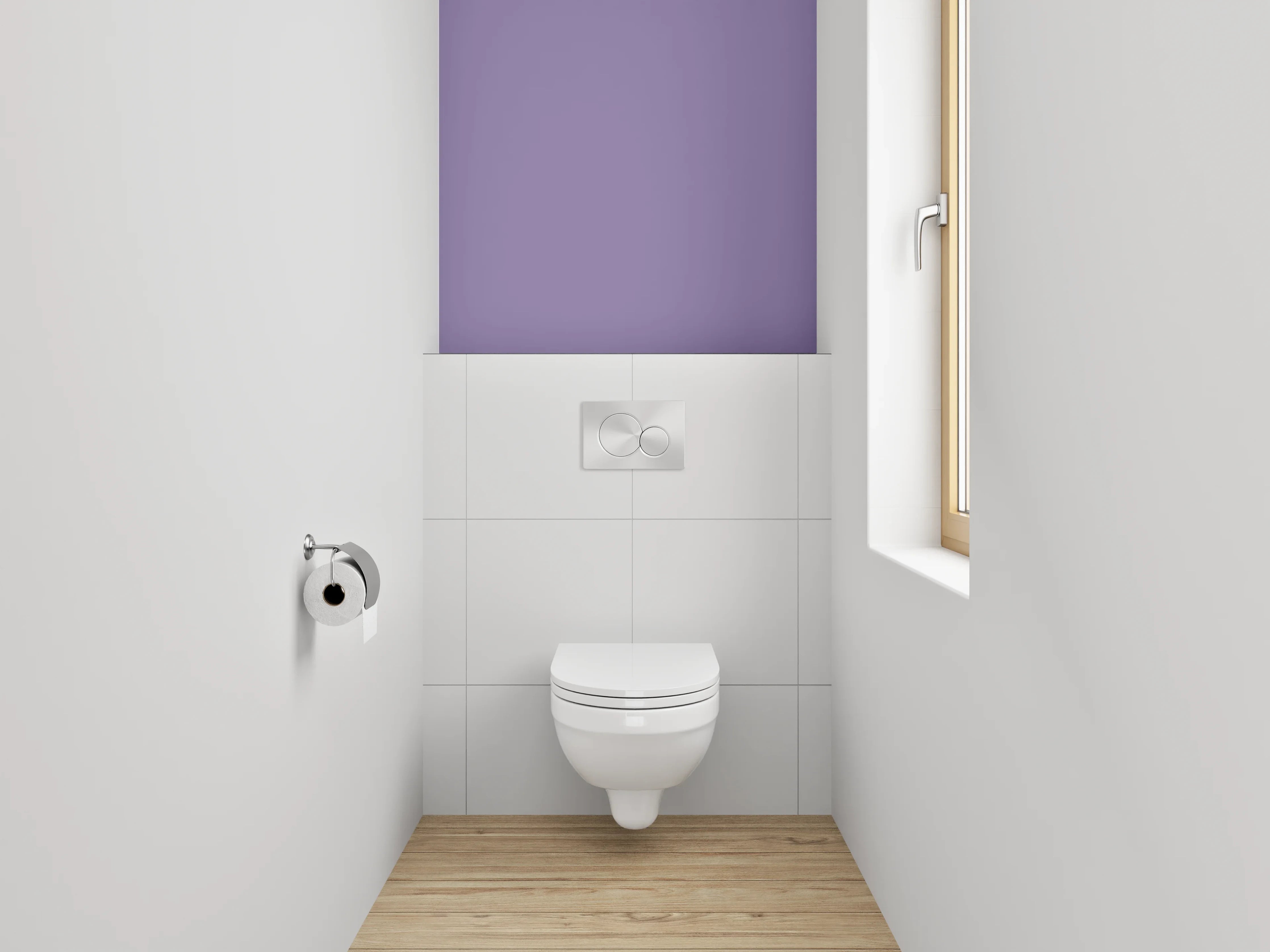 WC-Rückwand - RAL 4011 Perlviolett