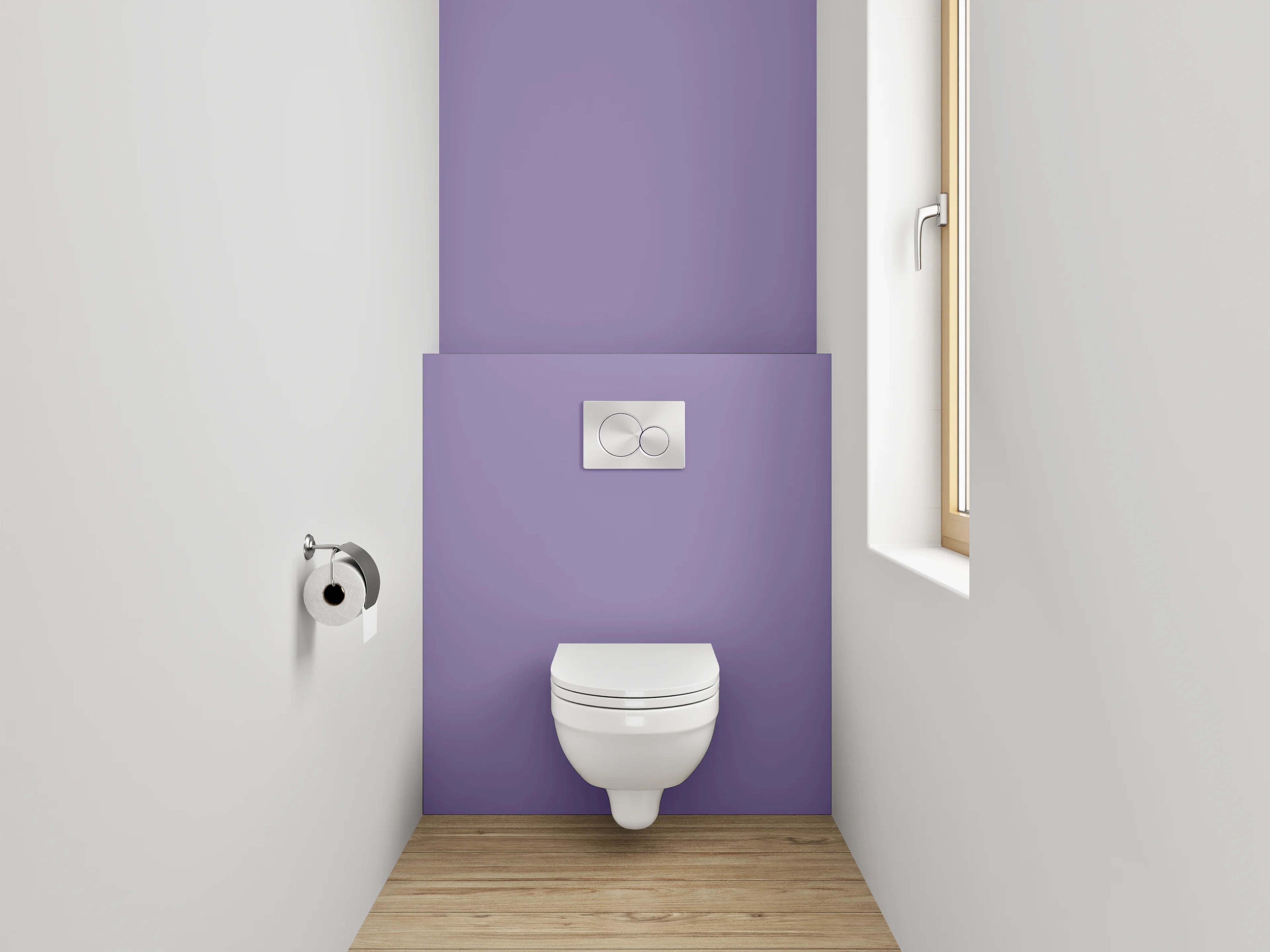 WC-Rückwand - RAL 4011 Perlviolett