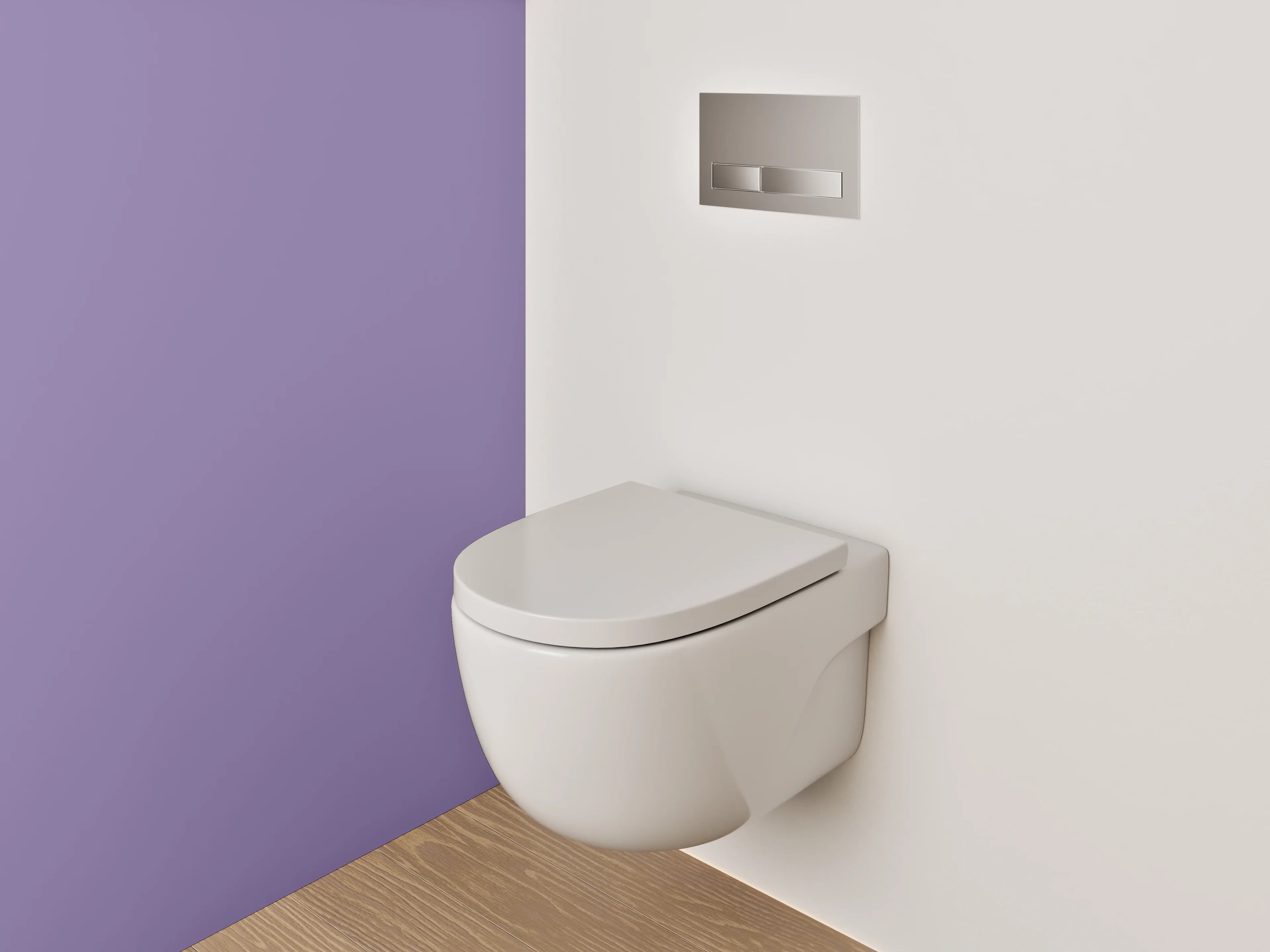 WC-Rückwand - RAL 4011 Perlviolett