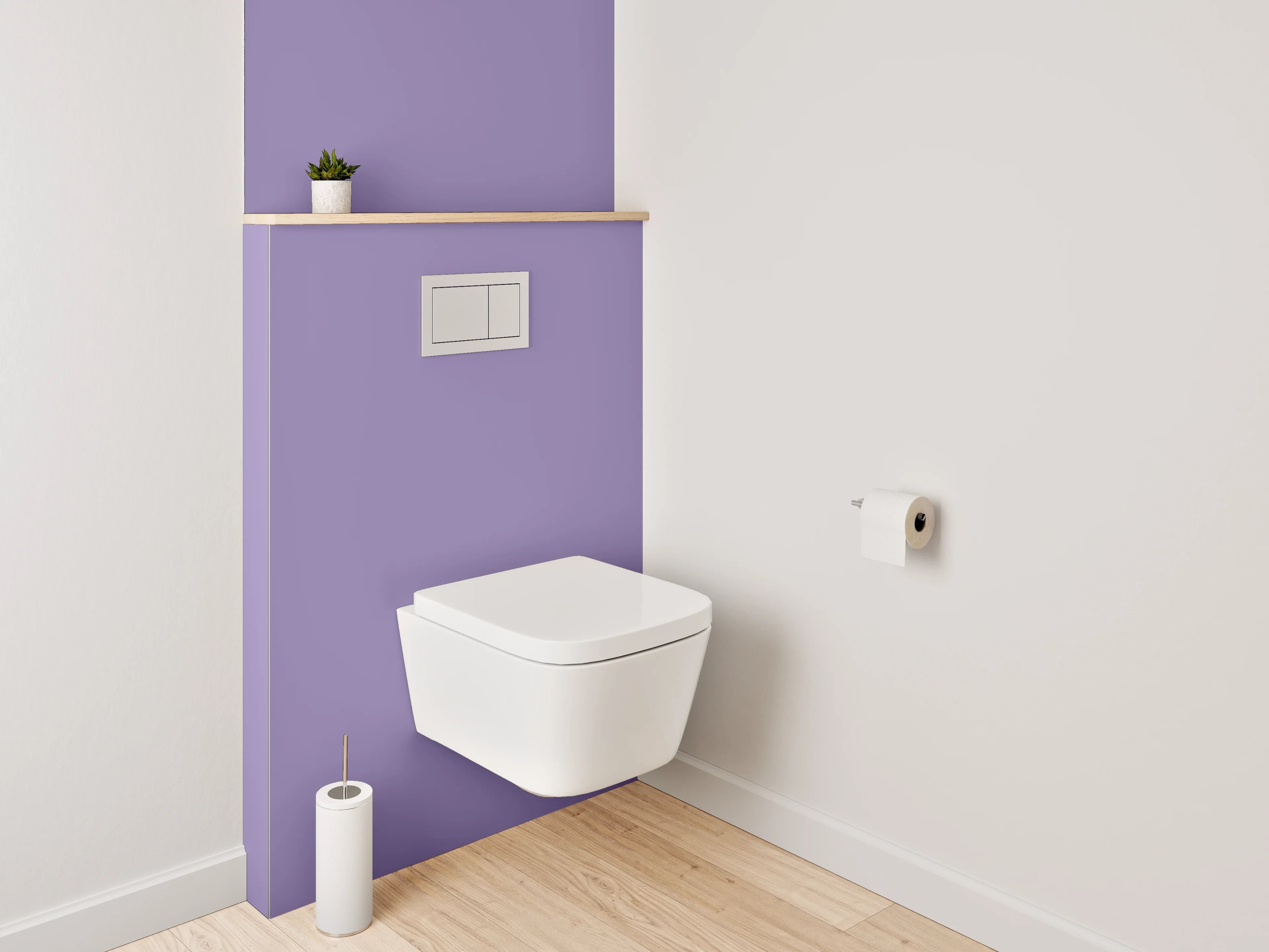 WC-Rückwand - RAL 4011 Perlviolett