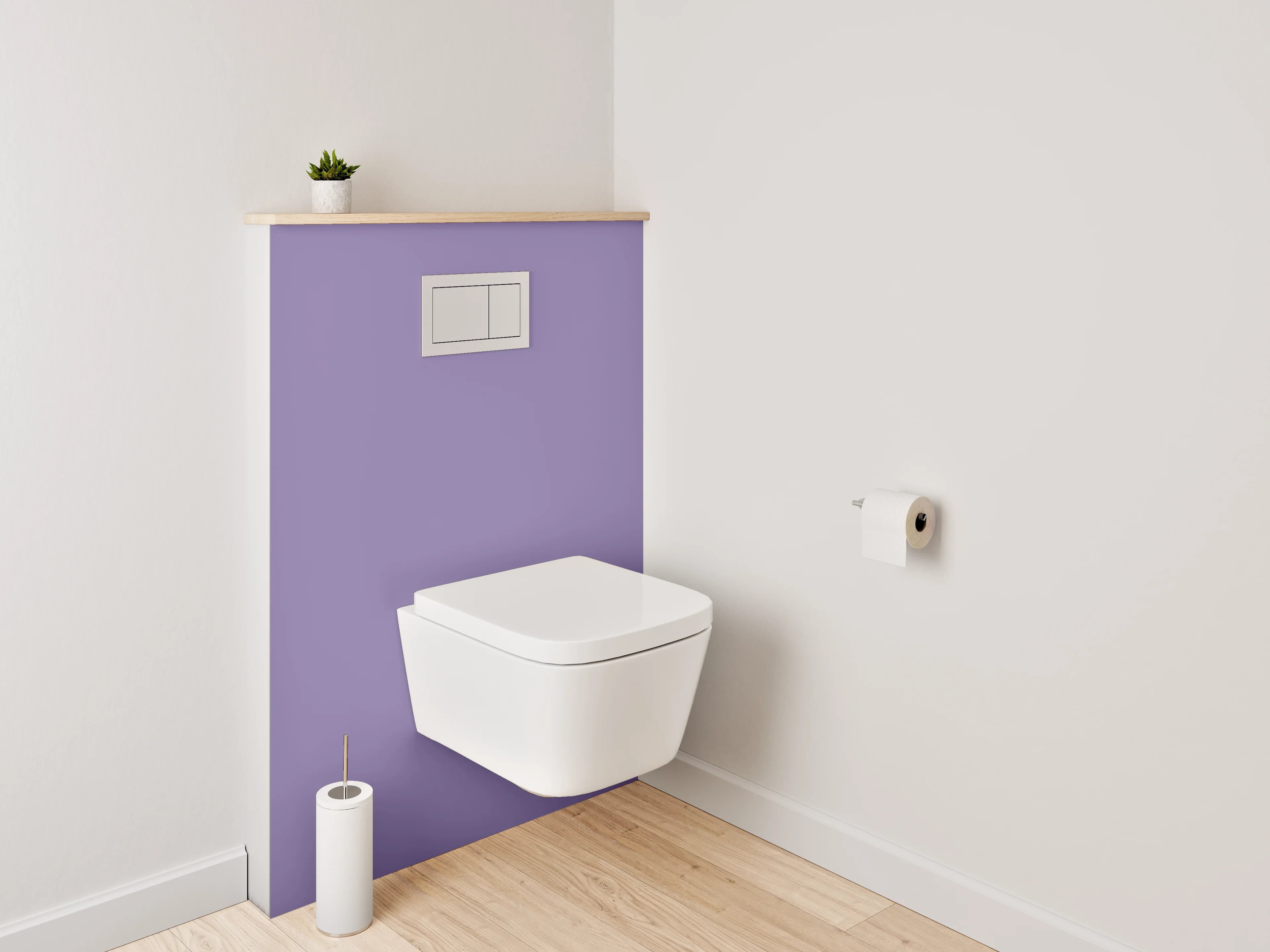 WC-Rückwand - RAL 4011 Perlviolett