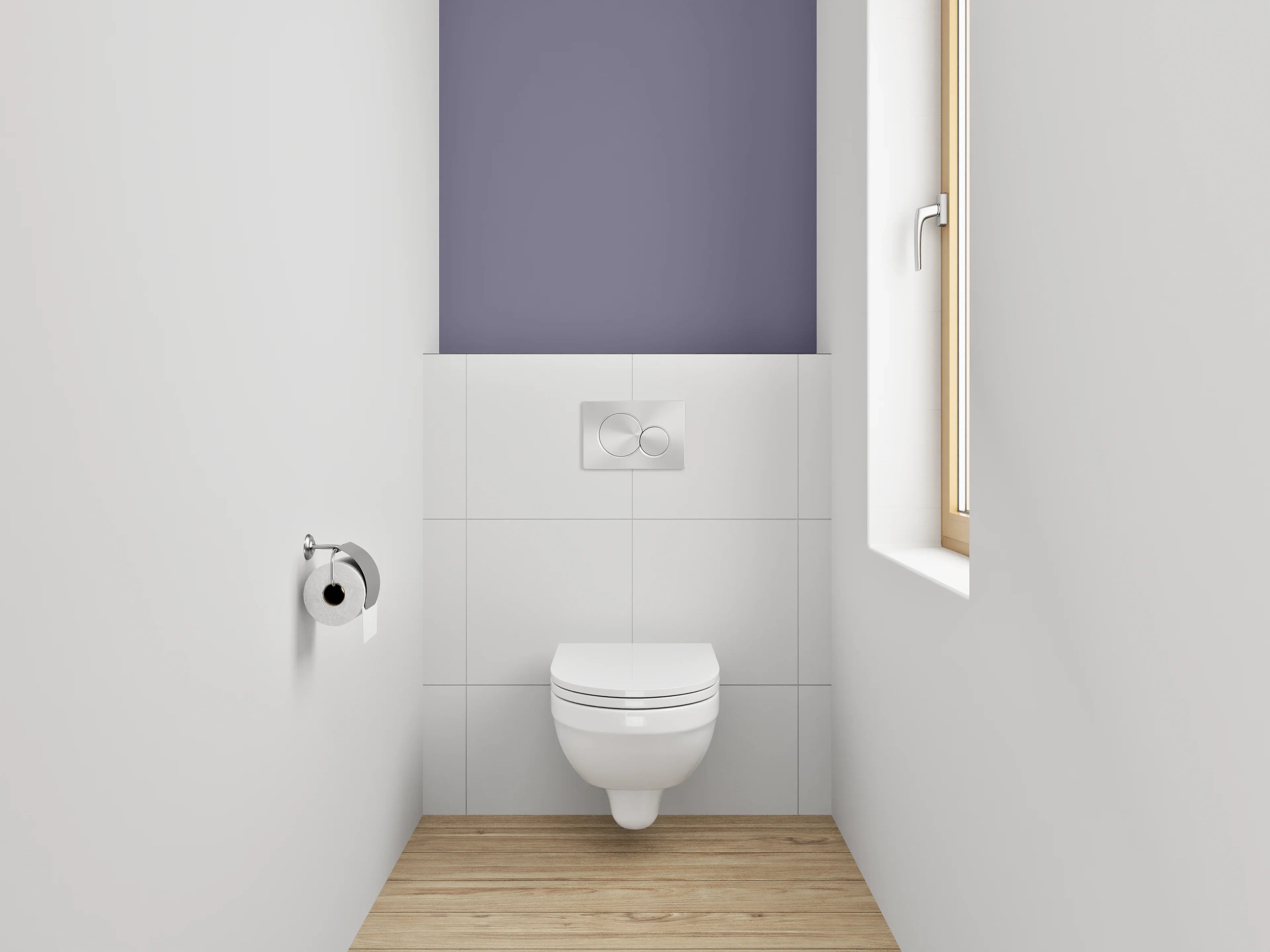 WC-Rückwand - RAL 4012 Perlviolettgrau