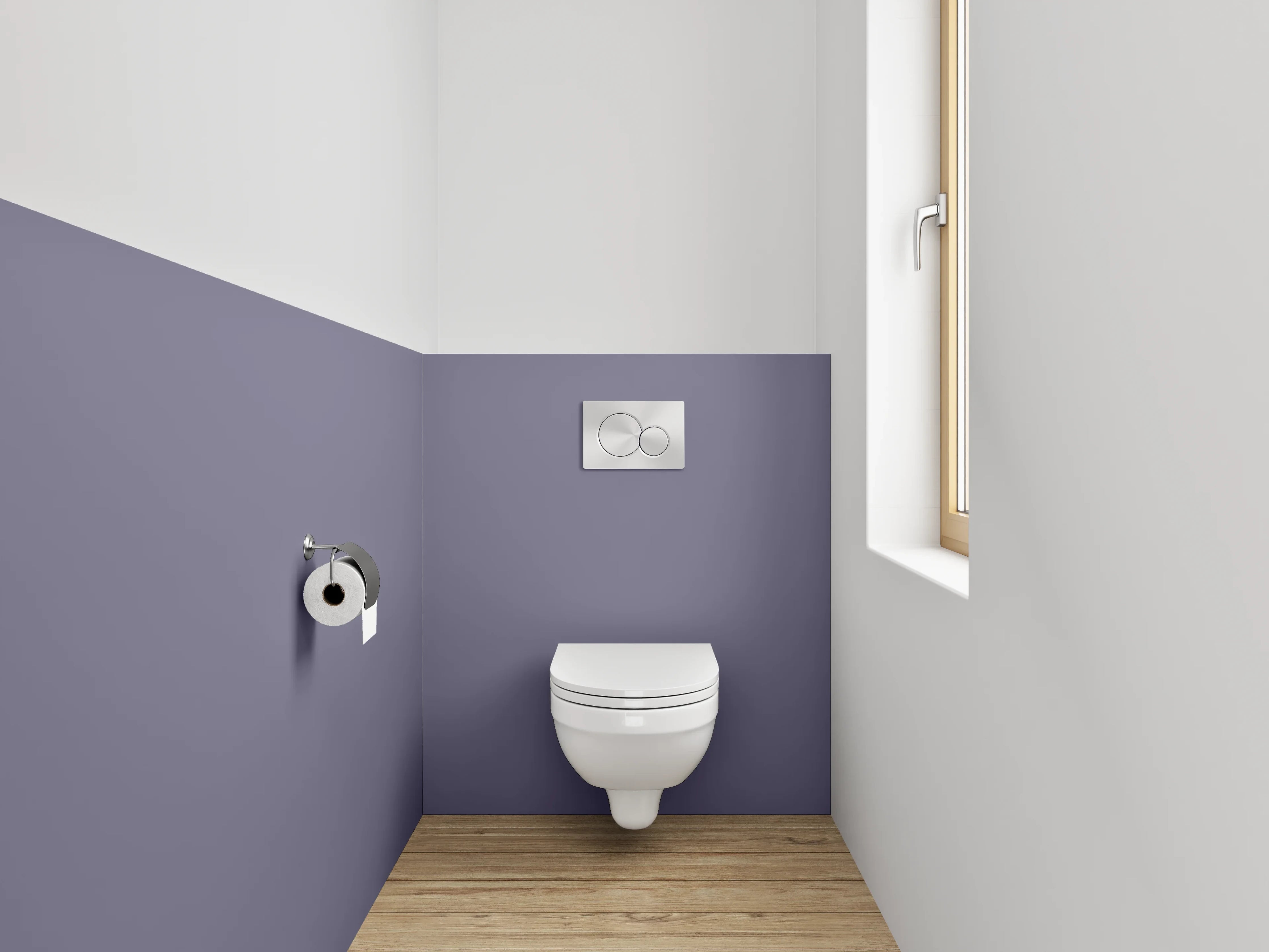 WC-Rückwand - RAL 4012 Perlviolettgrau