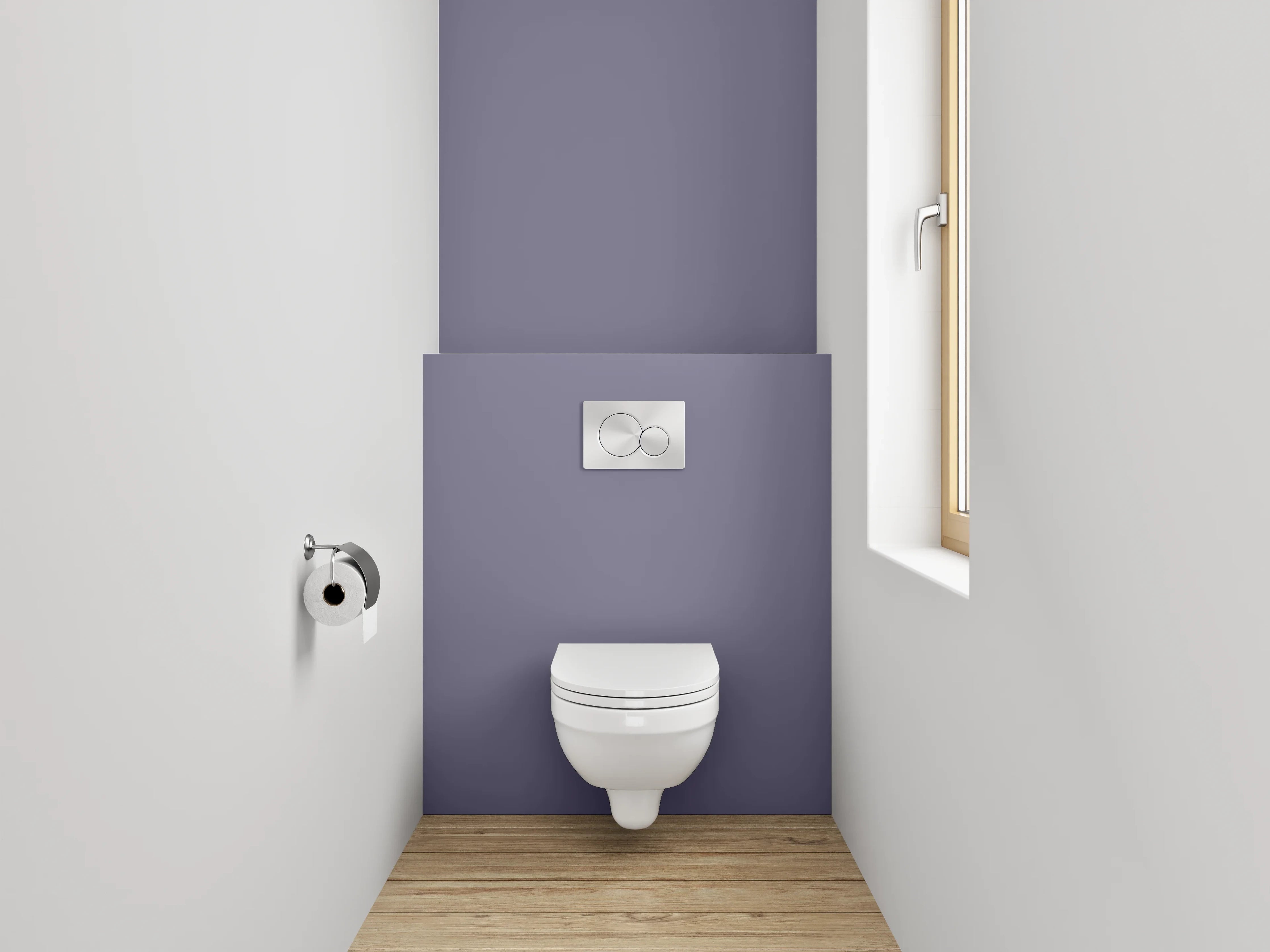 WC-Rückwand - RAL 4012 Perlviolettgrau