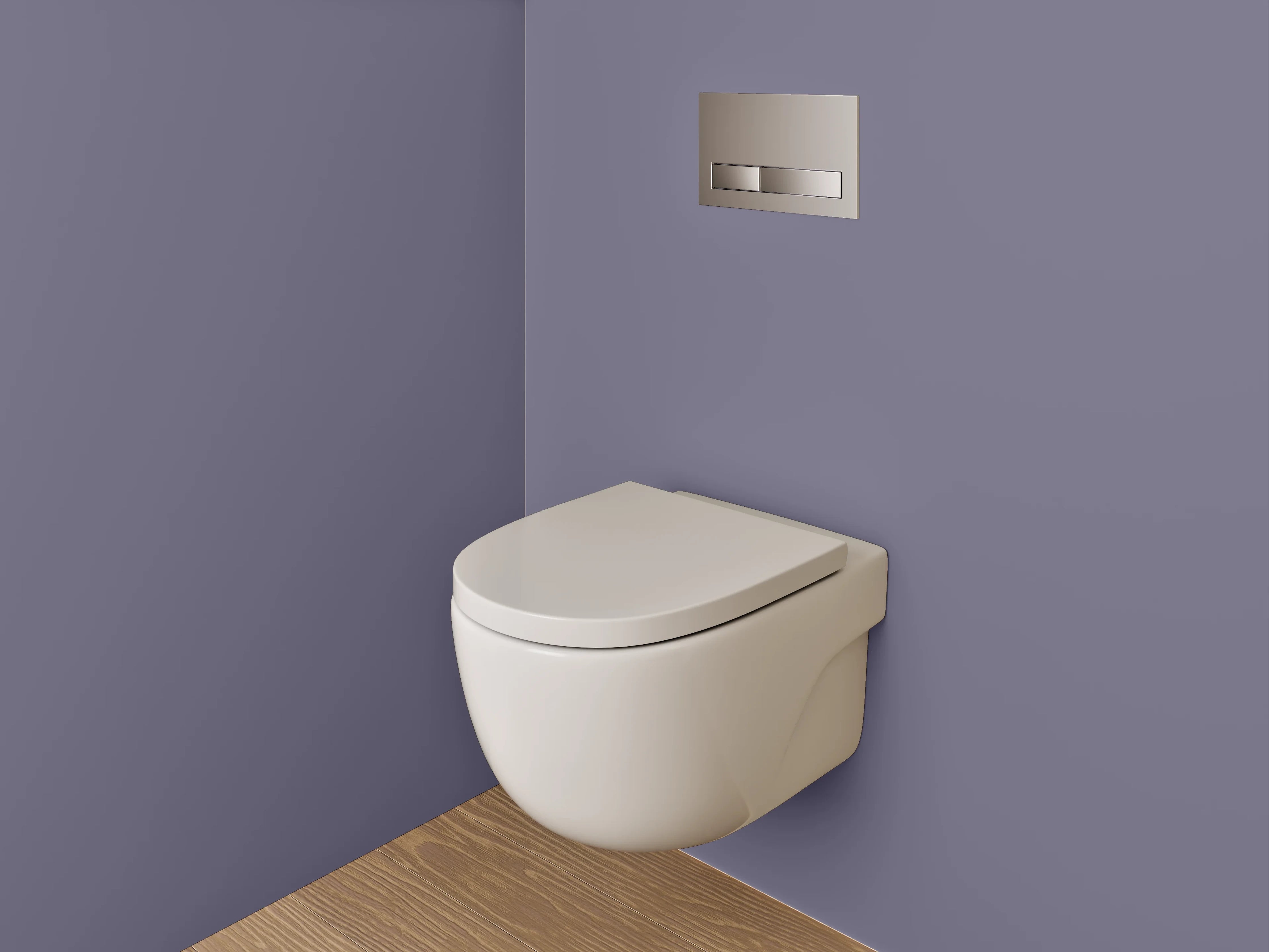 WC-Rückwand - RAL 4012 Perlviolettgrau