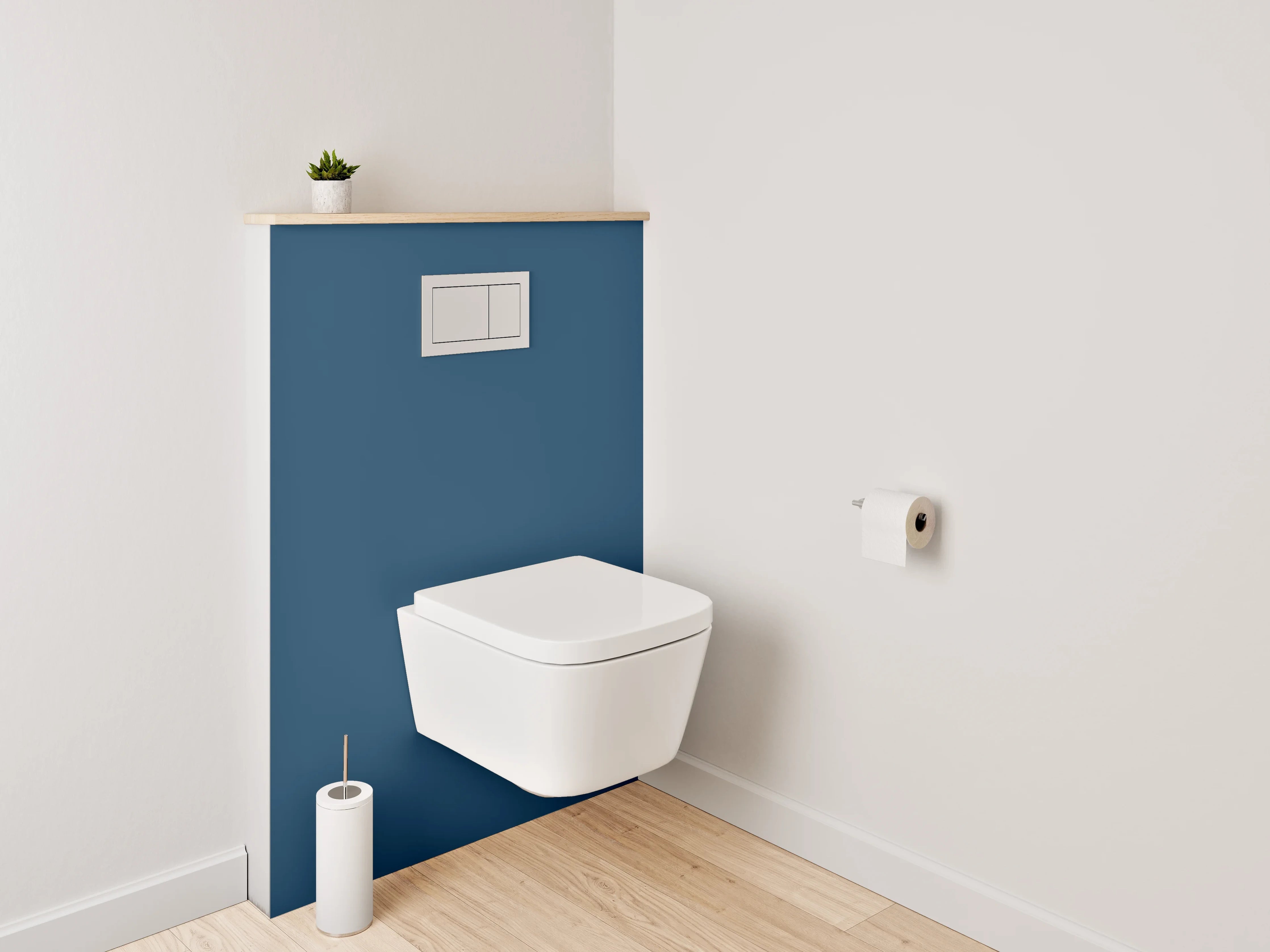 WC-Rückwand - RAL 5001 Grünblau