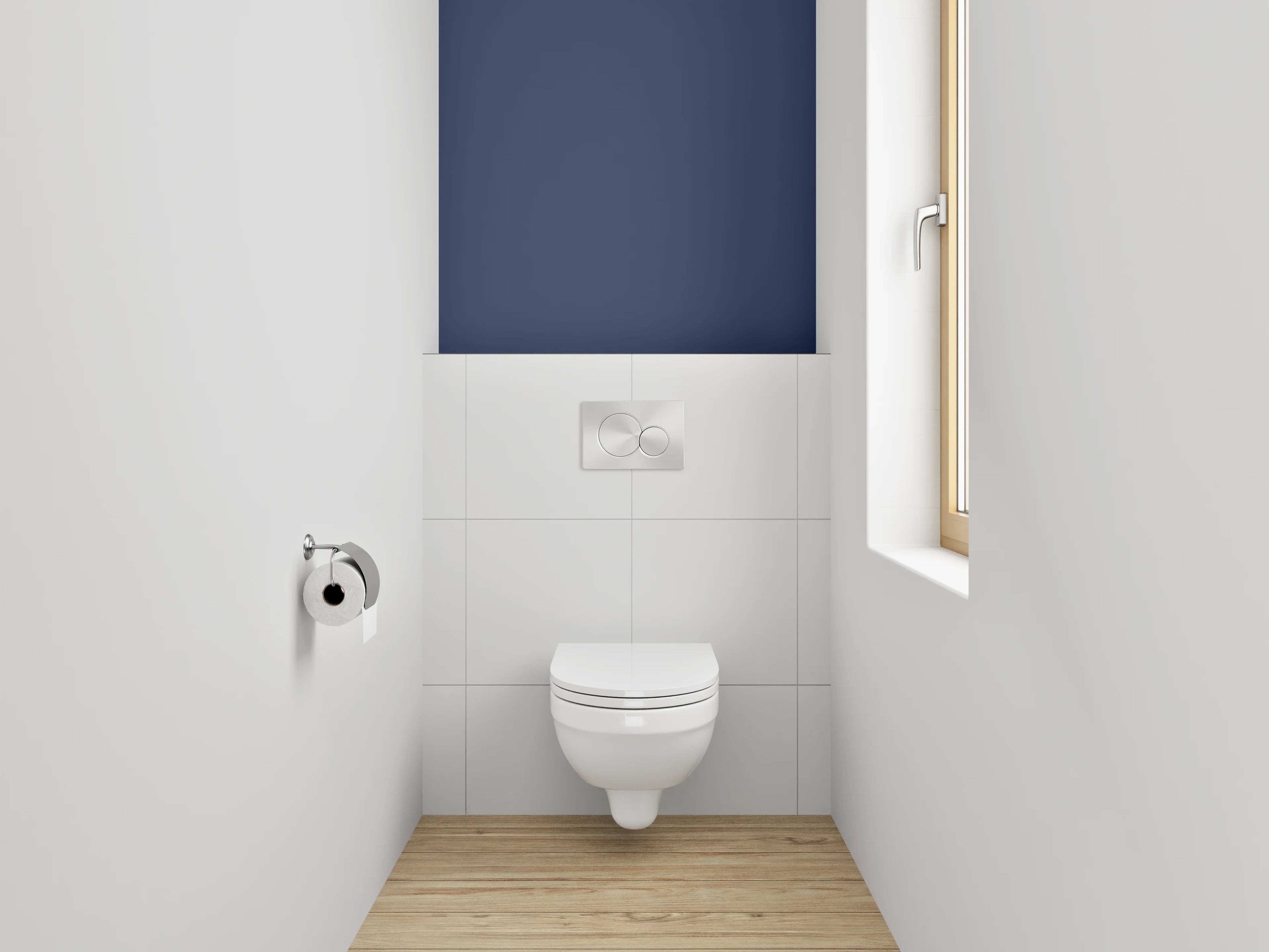 WC-Rückwand - RAL 5003 Saphirblau