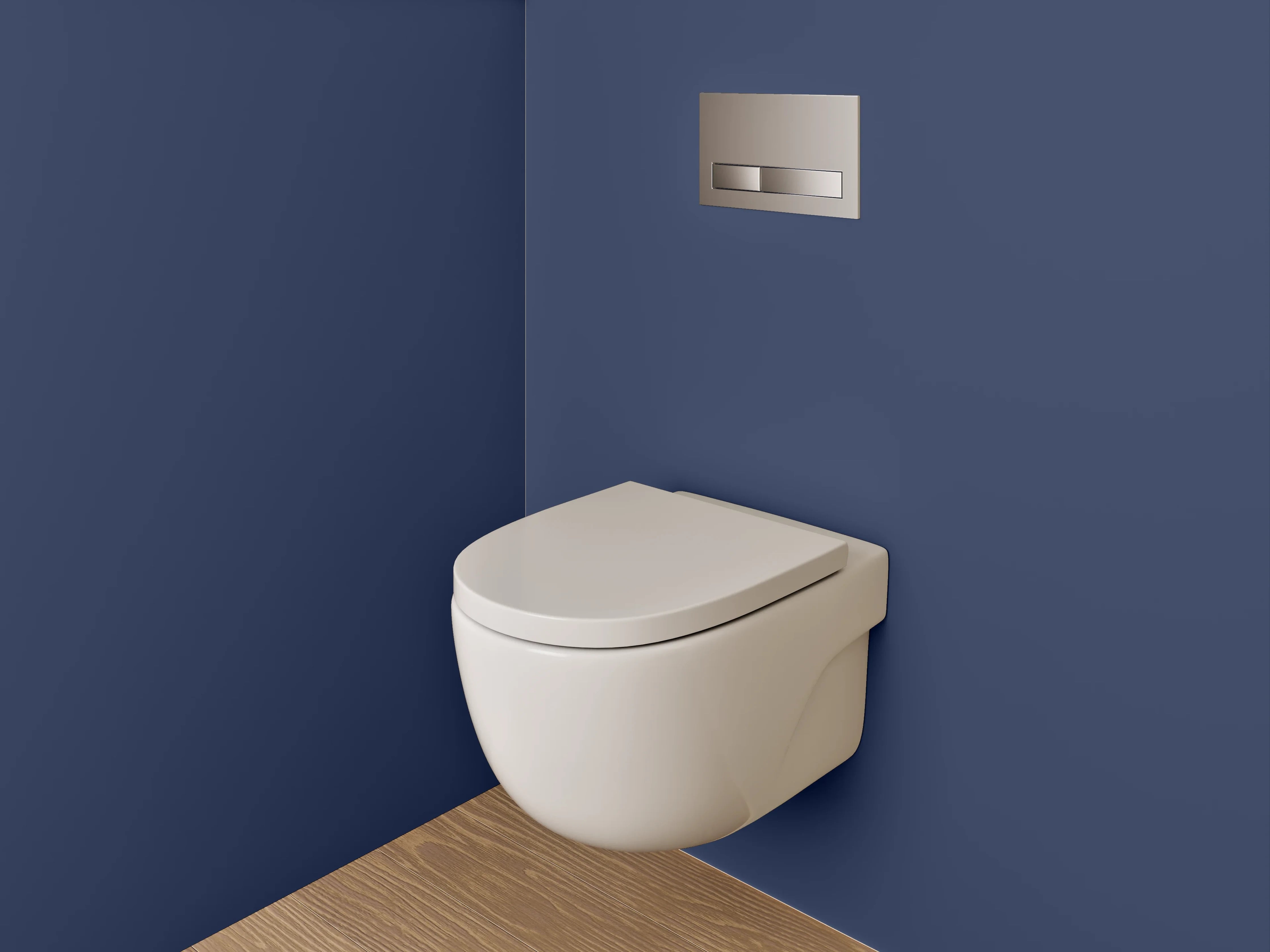 WC-Rückwand - RAL 5003 Saphirblau