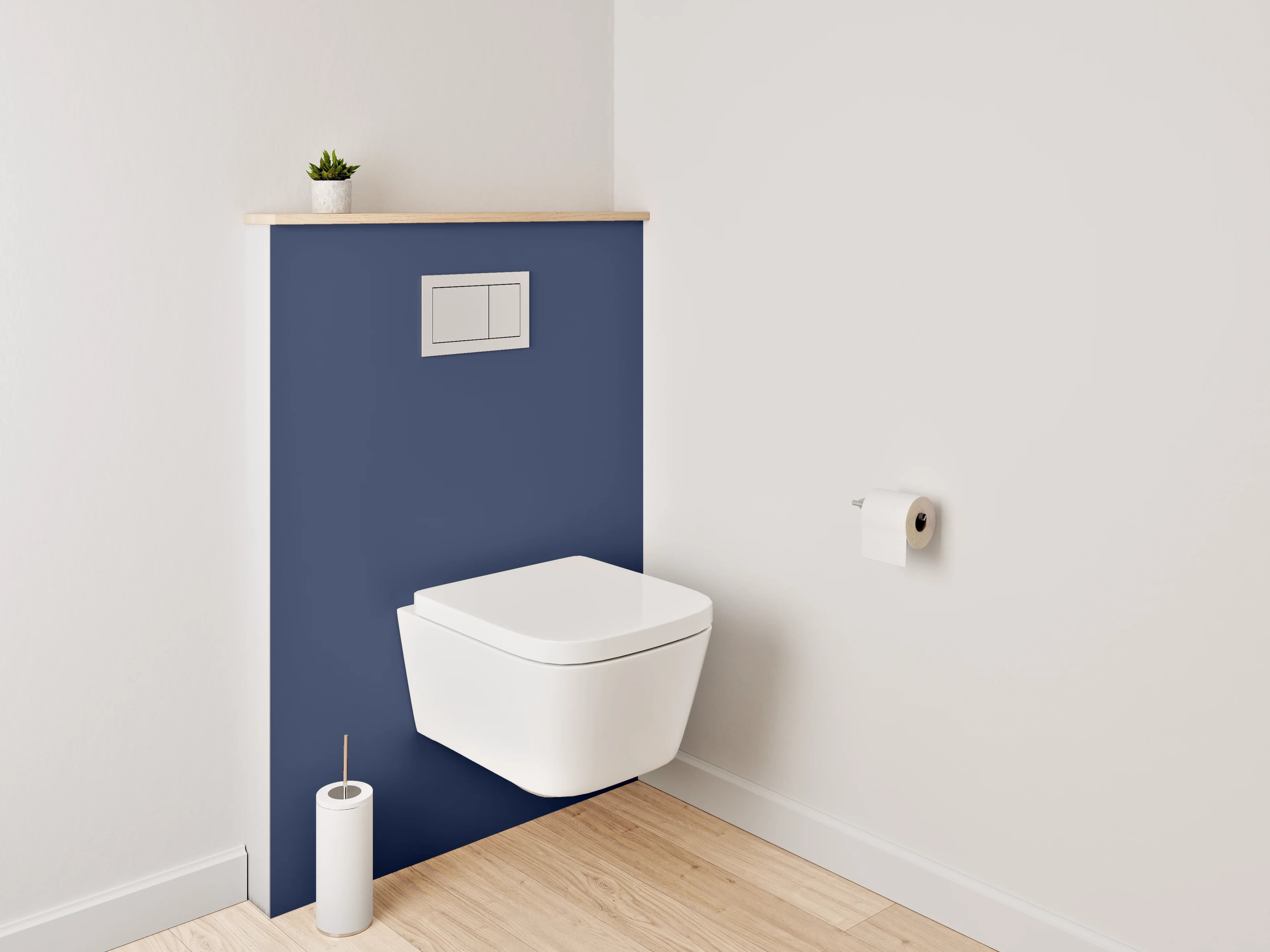 WC-Rückwand - RAL 5003 Saphirblau