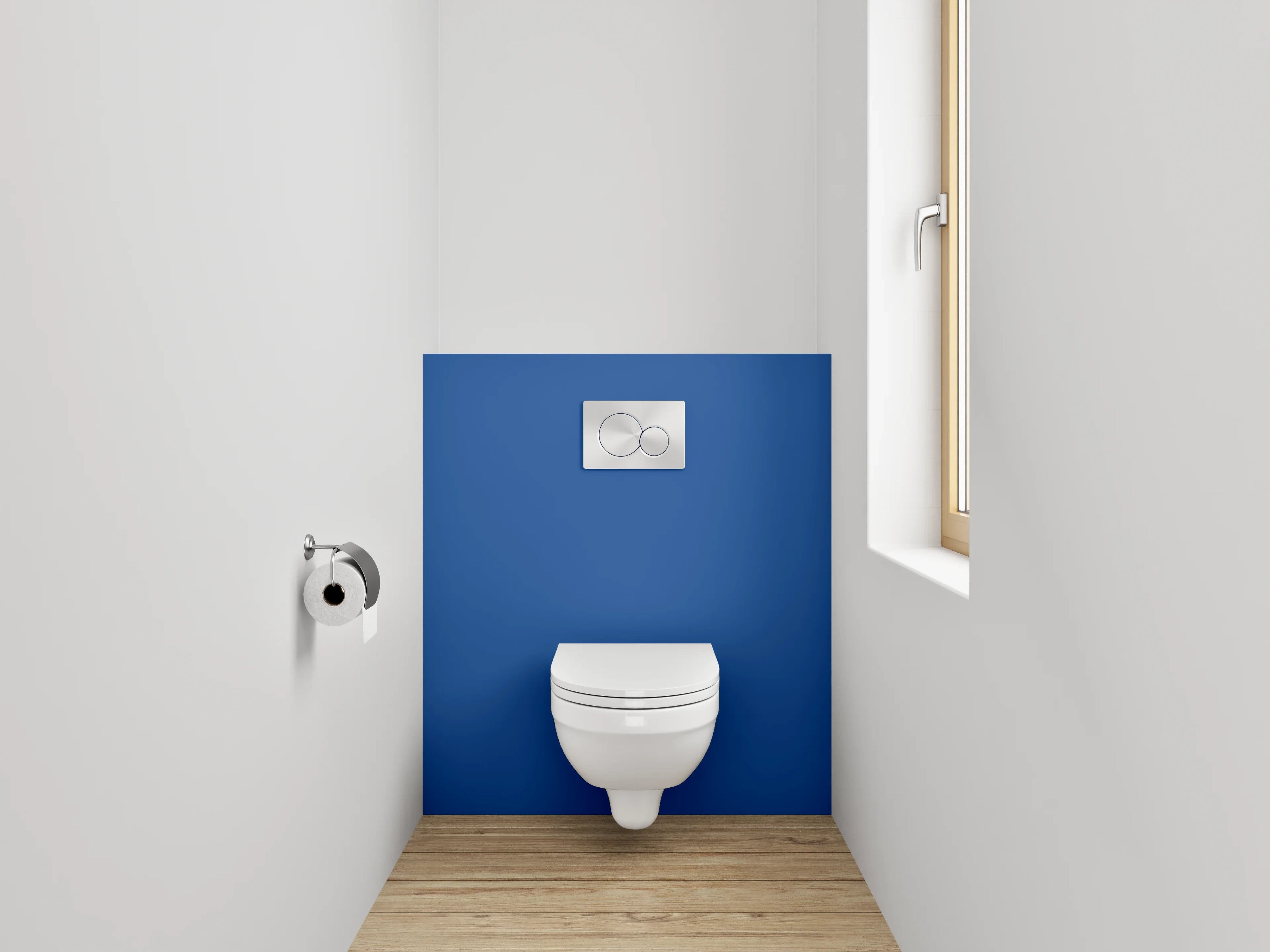 WC-Rückwand - RAL 5005 Signalblau