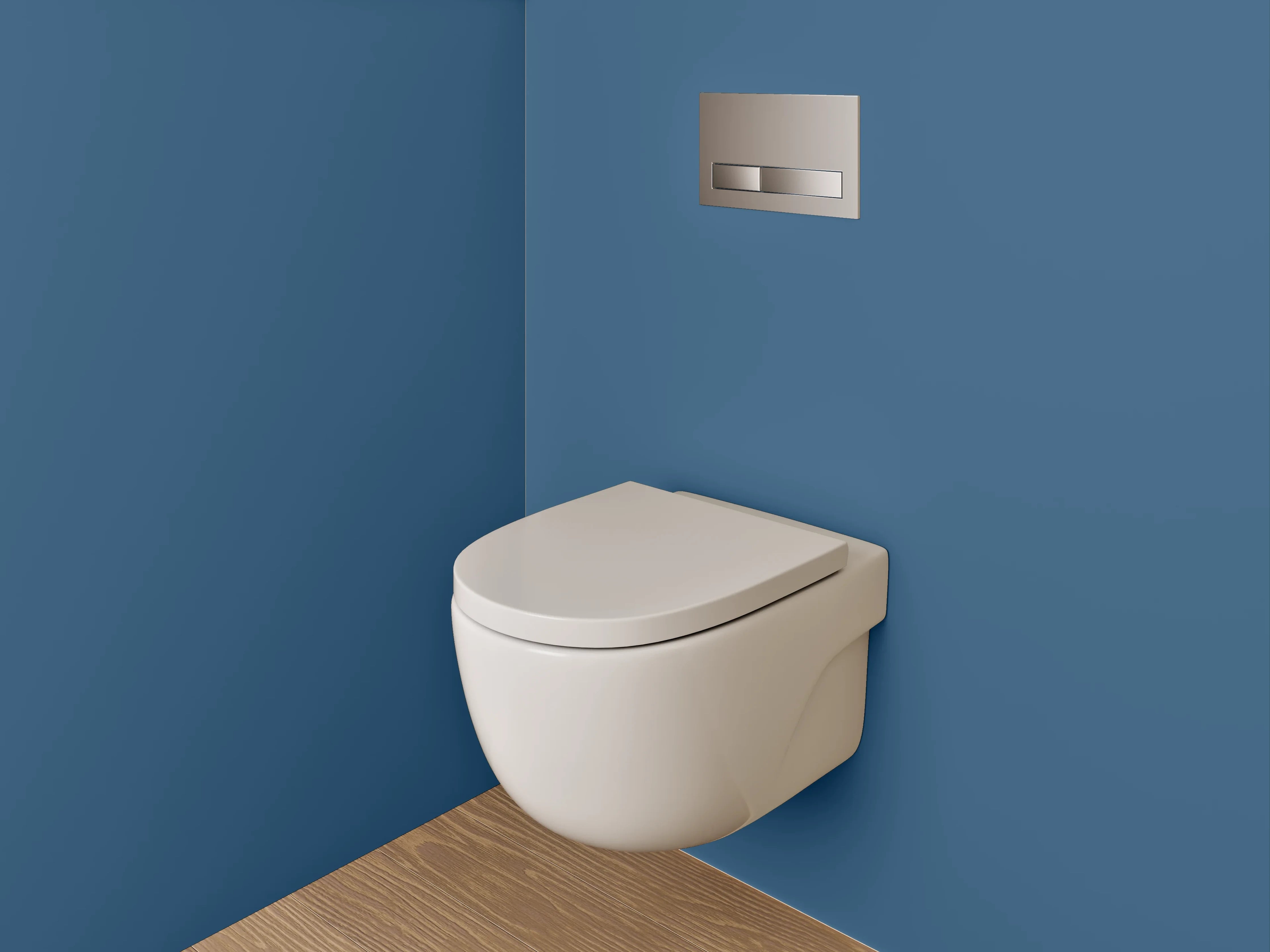 WC-Rückwand - RAL 5009 Azurblau