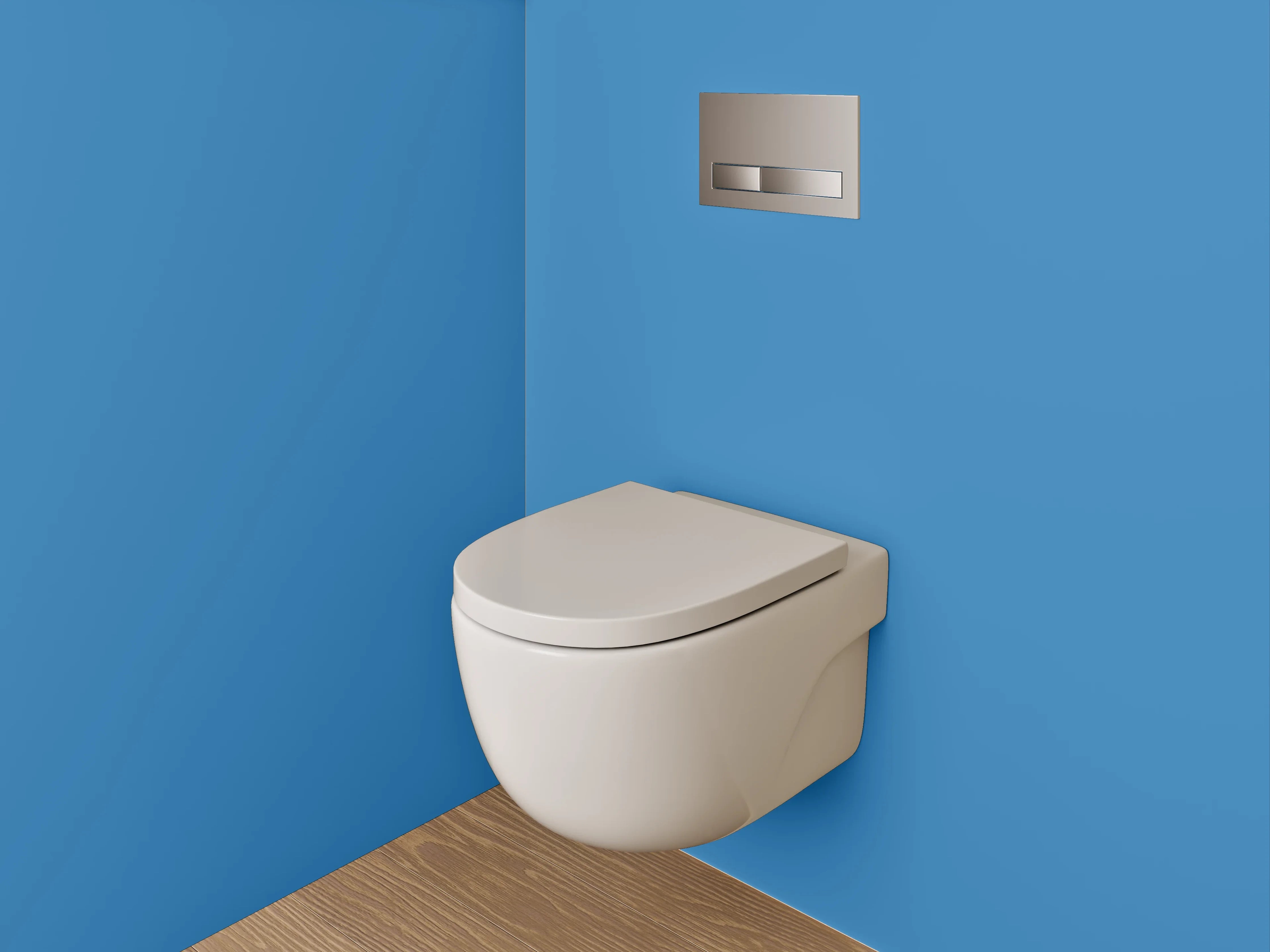 WC-Rückwand - RAL 5012 Lichtblau