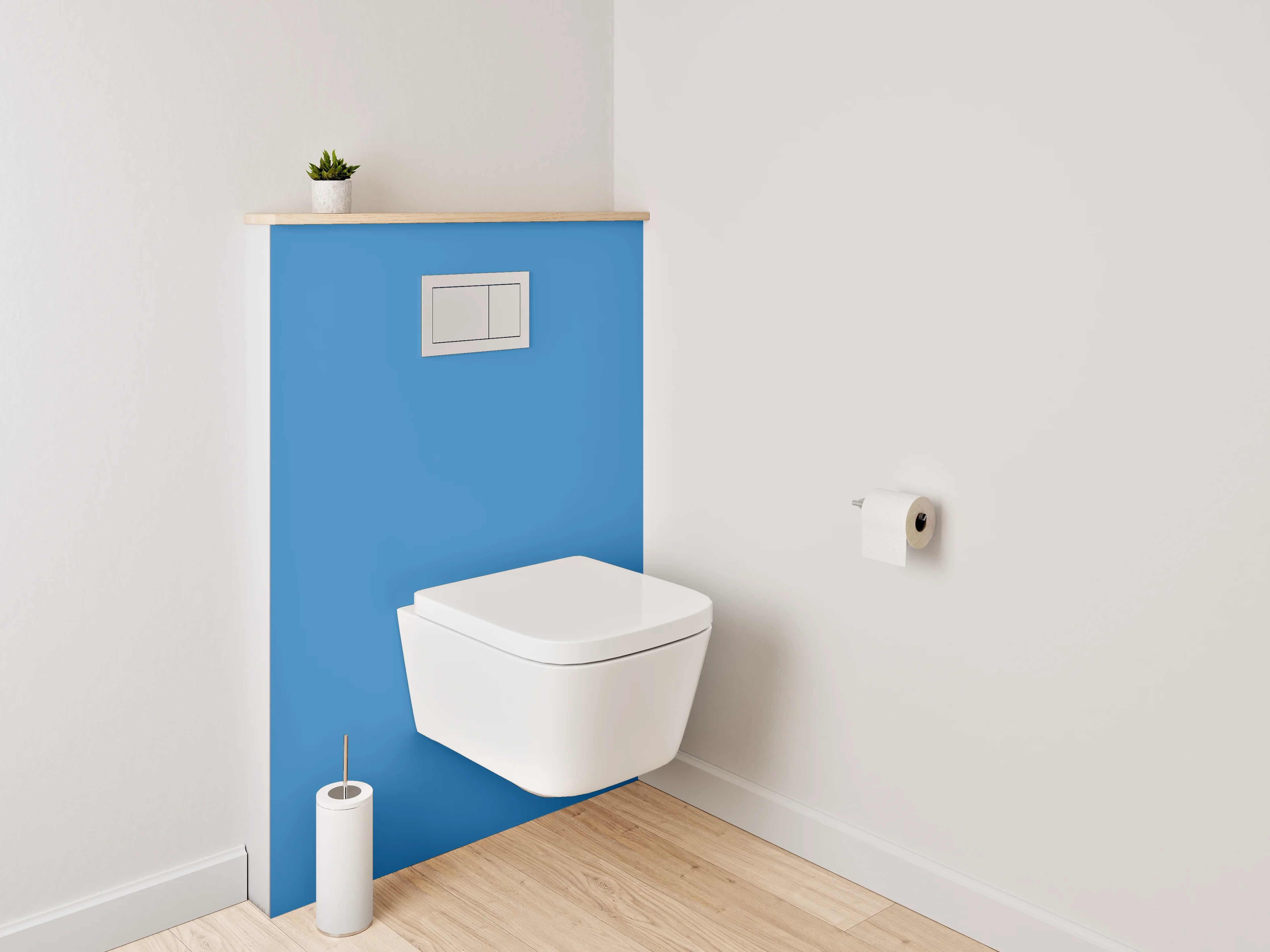WC-Rückwand - RAL 5012 Lichtblau