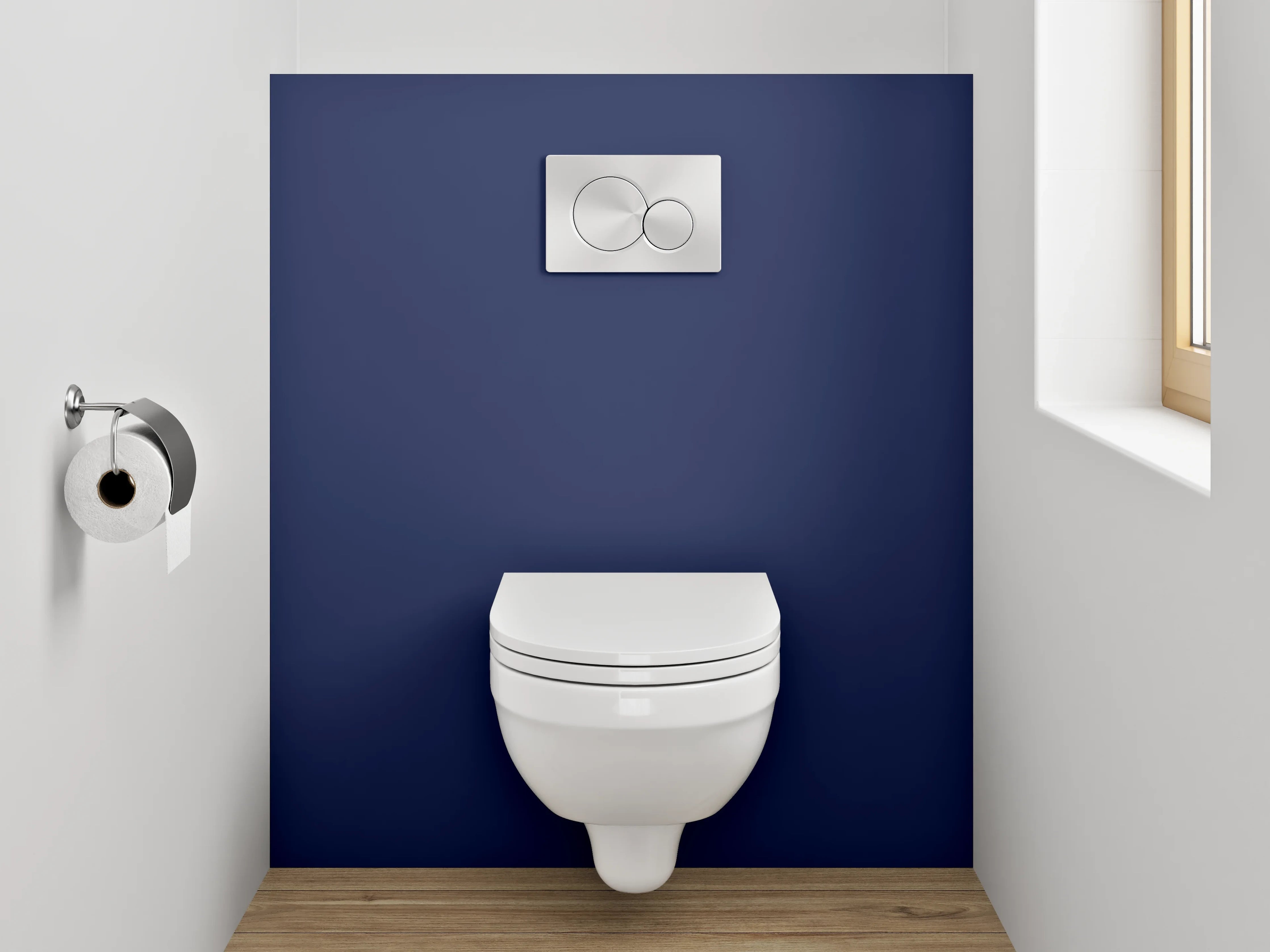 WC-Rückwand - RAL 5013 Kobaltblau
