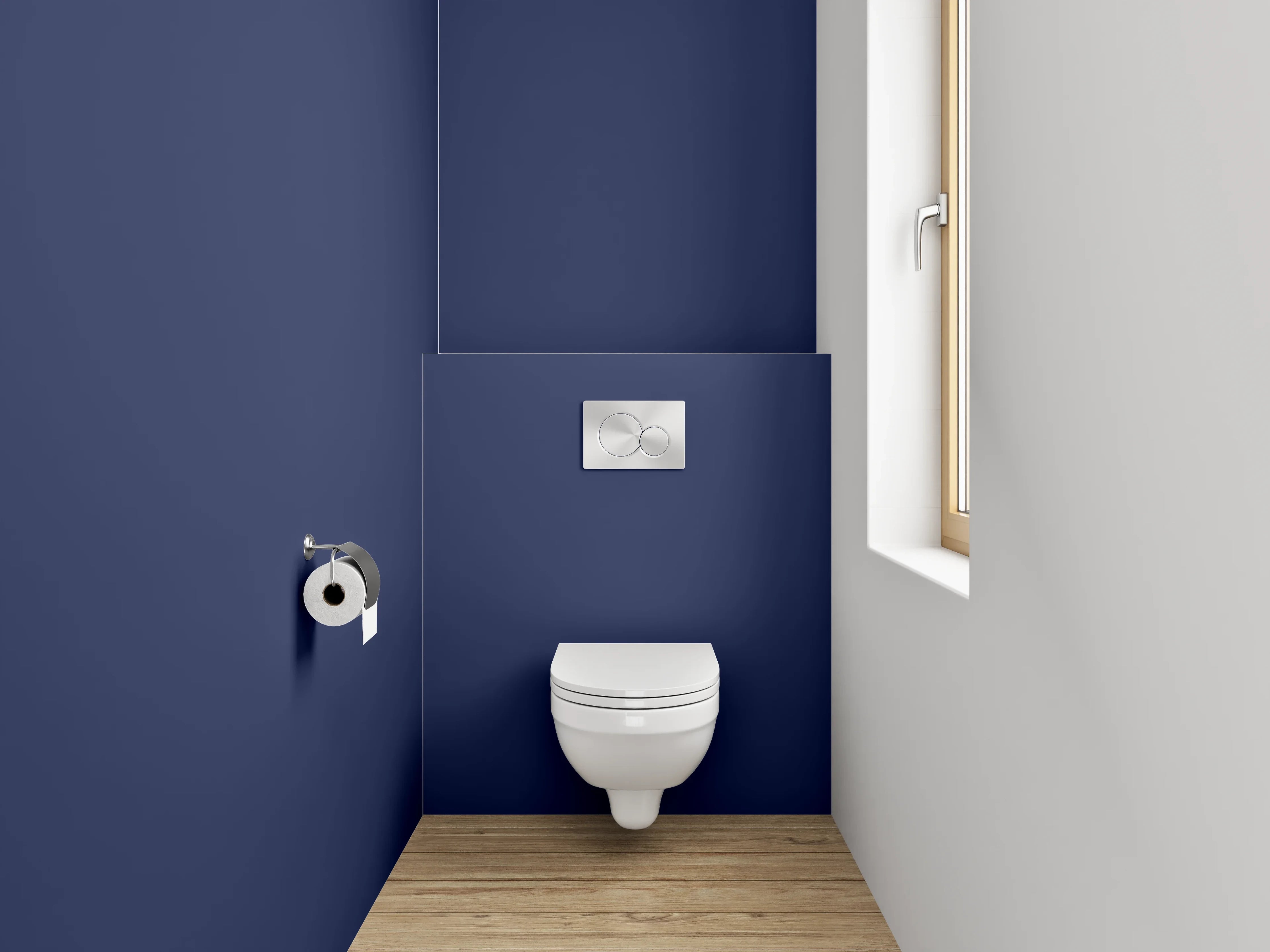 WC-Rückwand - RAL 5013 Kobaltblau