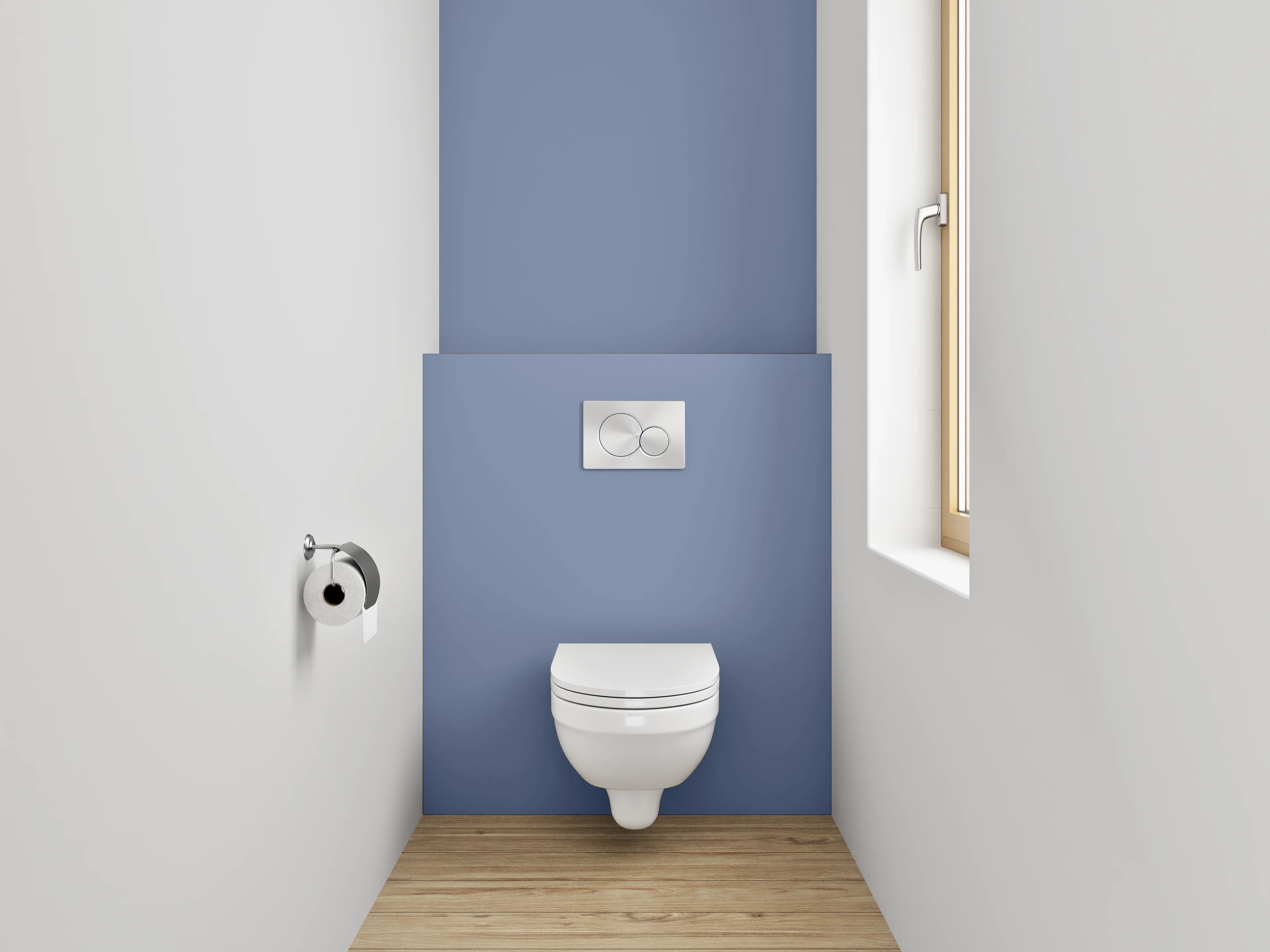 WC-Rückwand - RAL 5014 Taubenblau