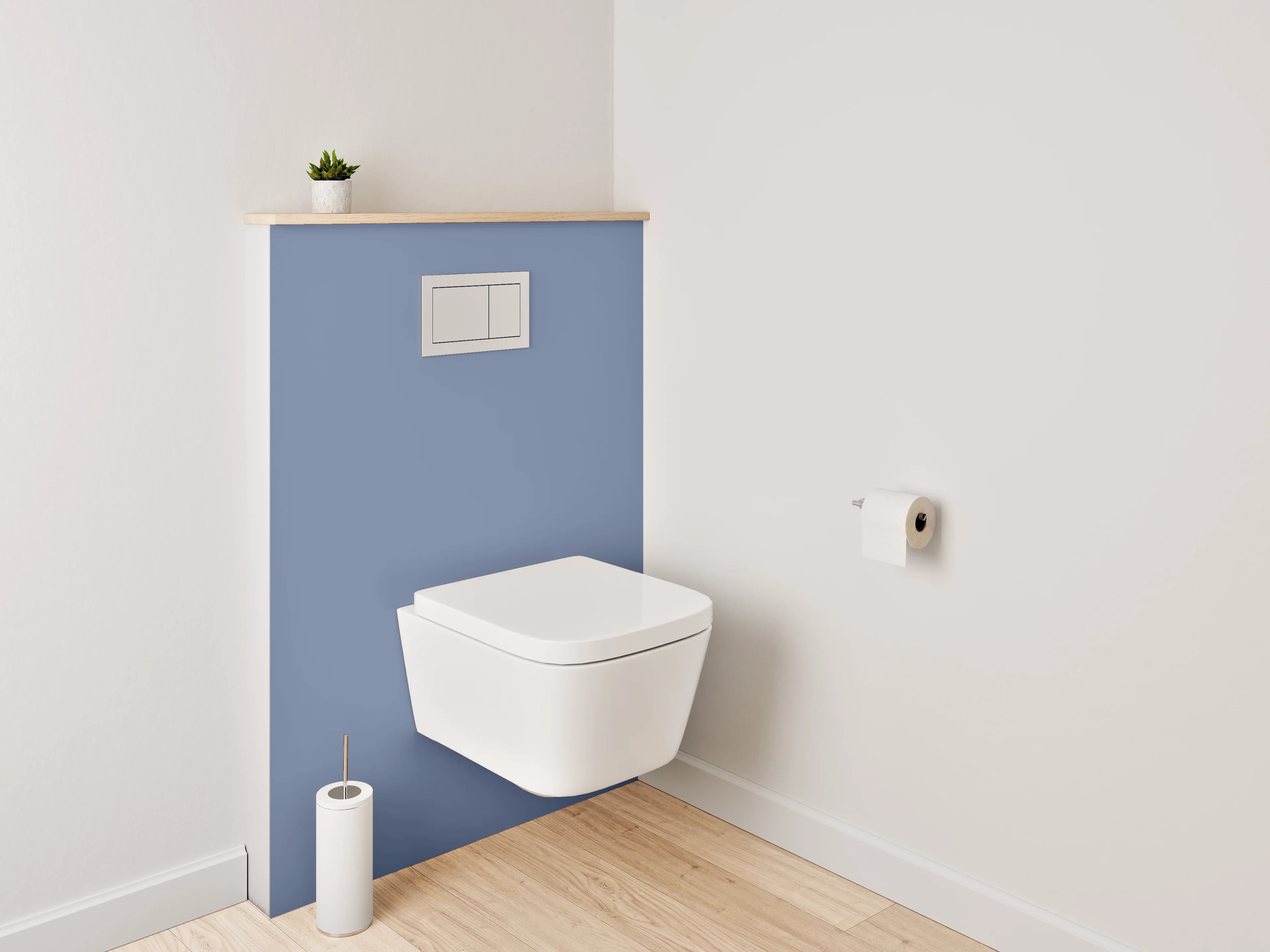 WC-Rückwand - RAL 5014 Taubenblau