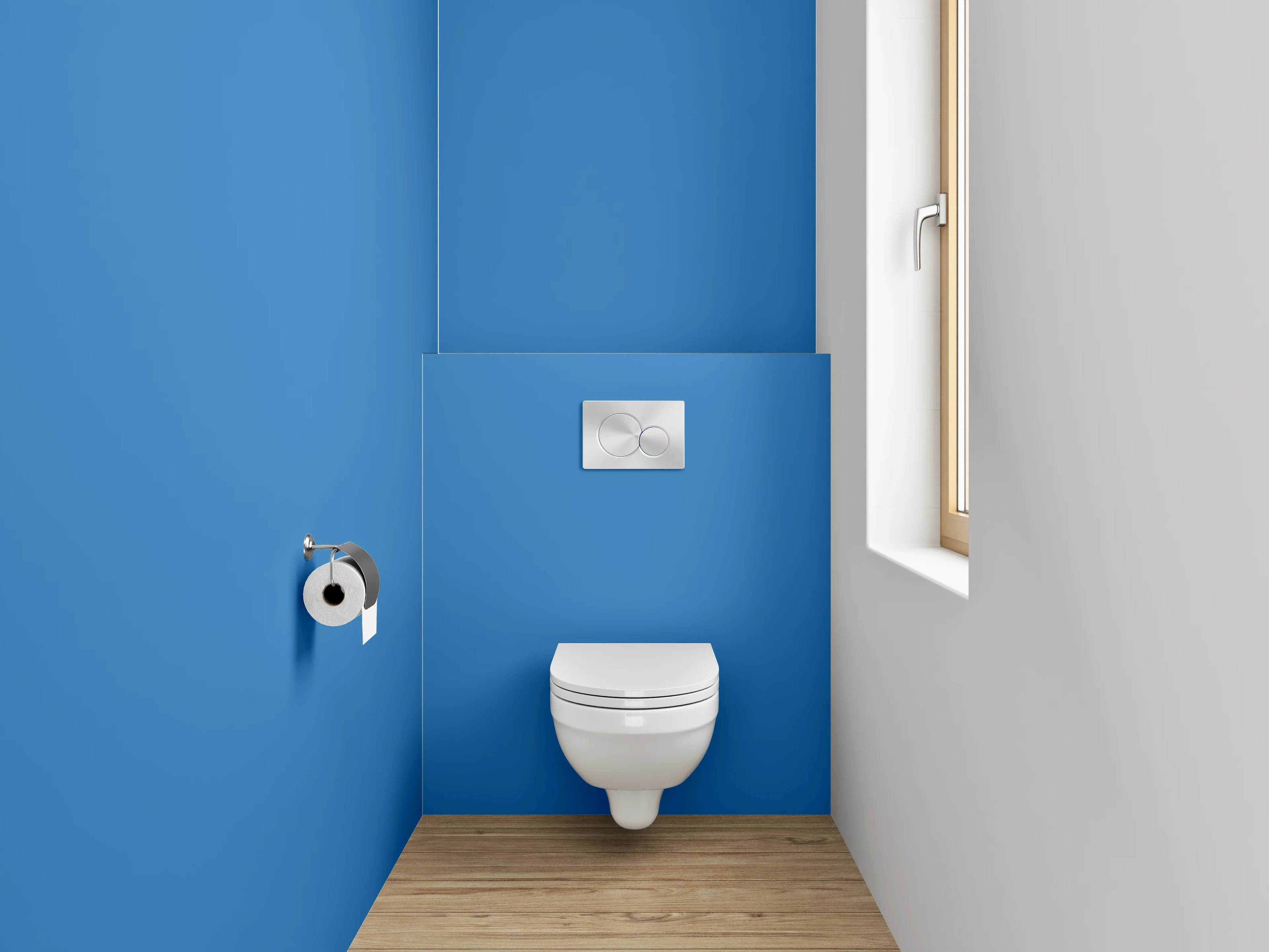 WC-Rückwand - RAL 5015 Himmelblau