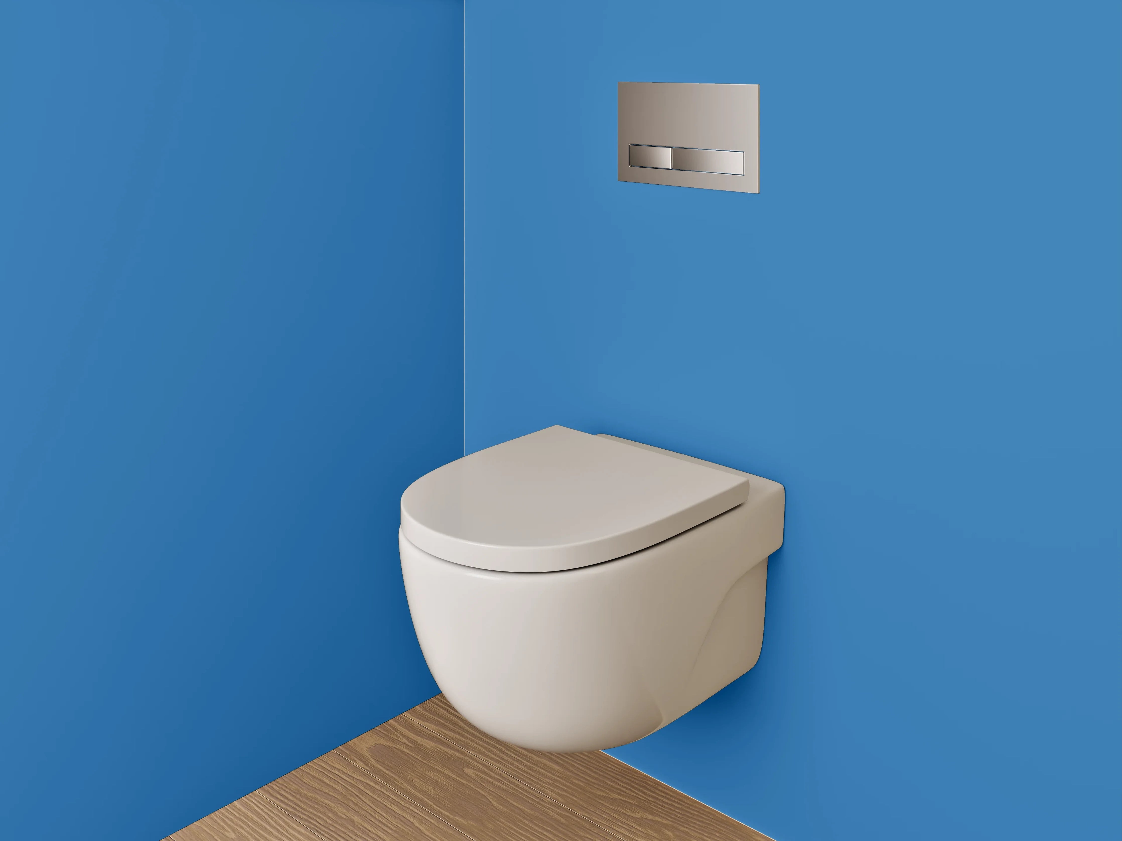 WC-Rückwand - RAL 5015 Himmelblau