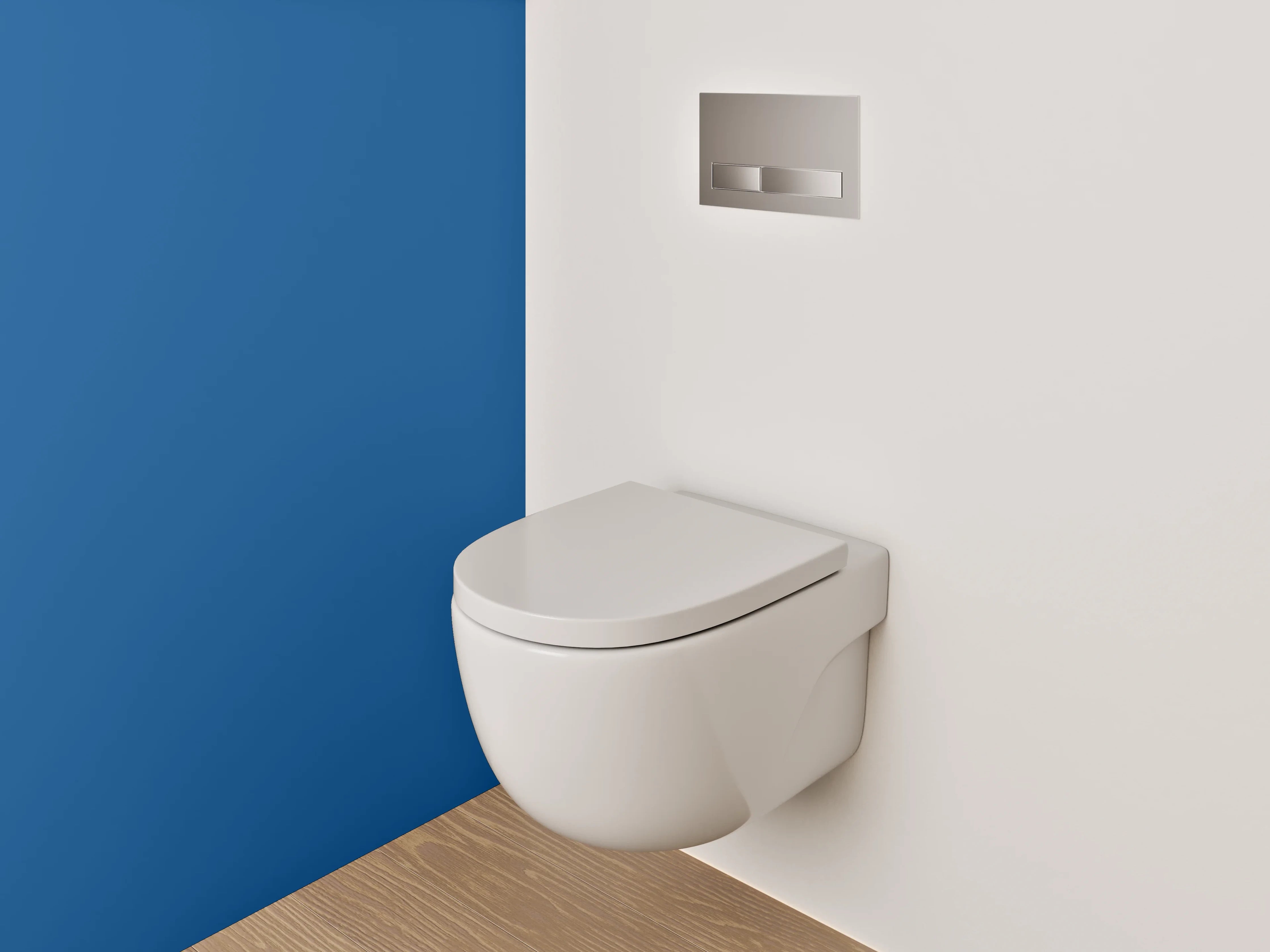 WC-Rückwand - RAL 5017 Verkehrsblau