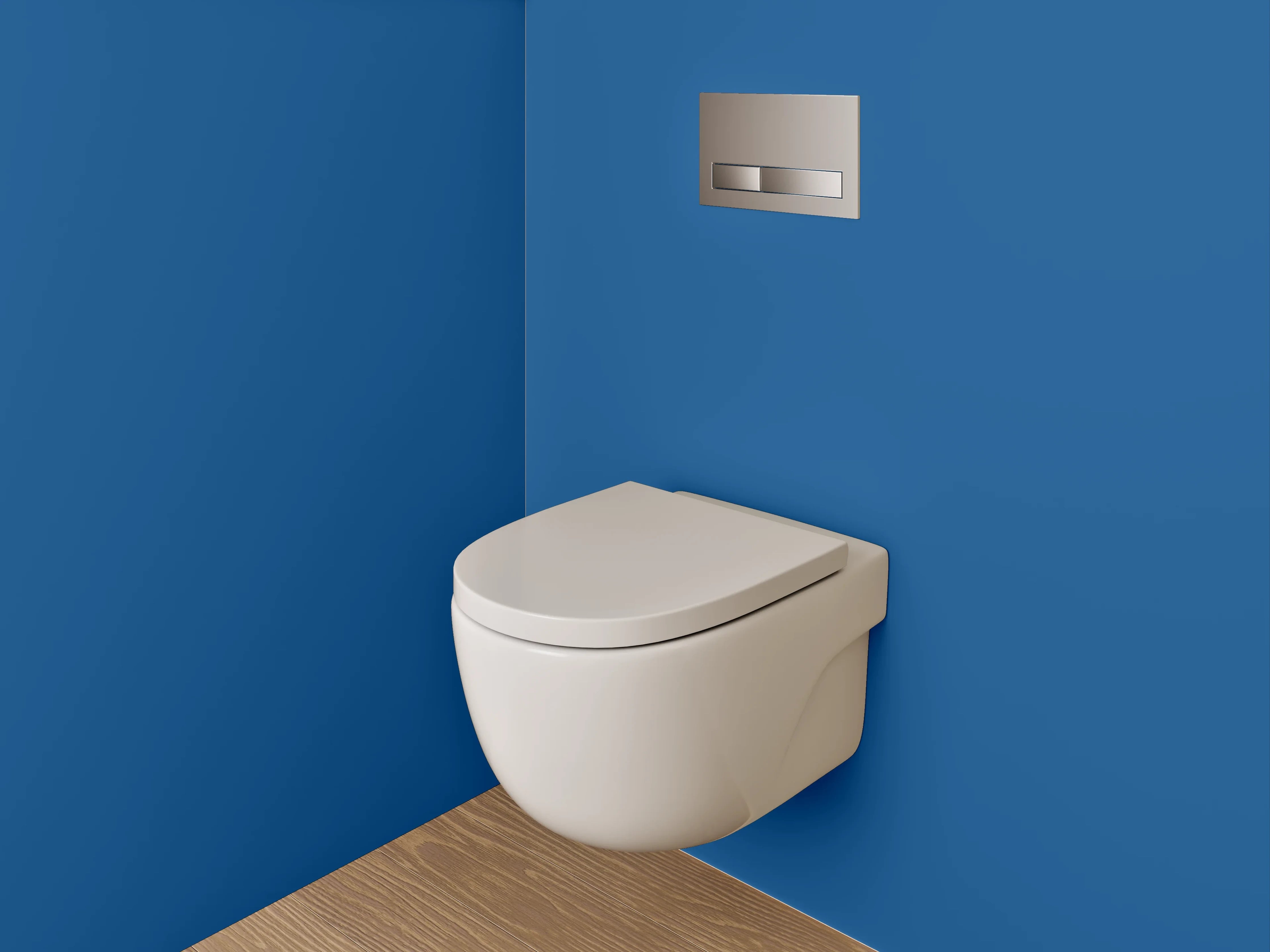 WC-Rückwand - RAL 5017 Verkehrsblau