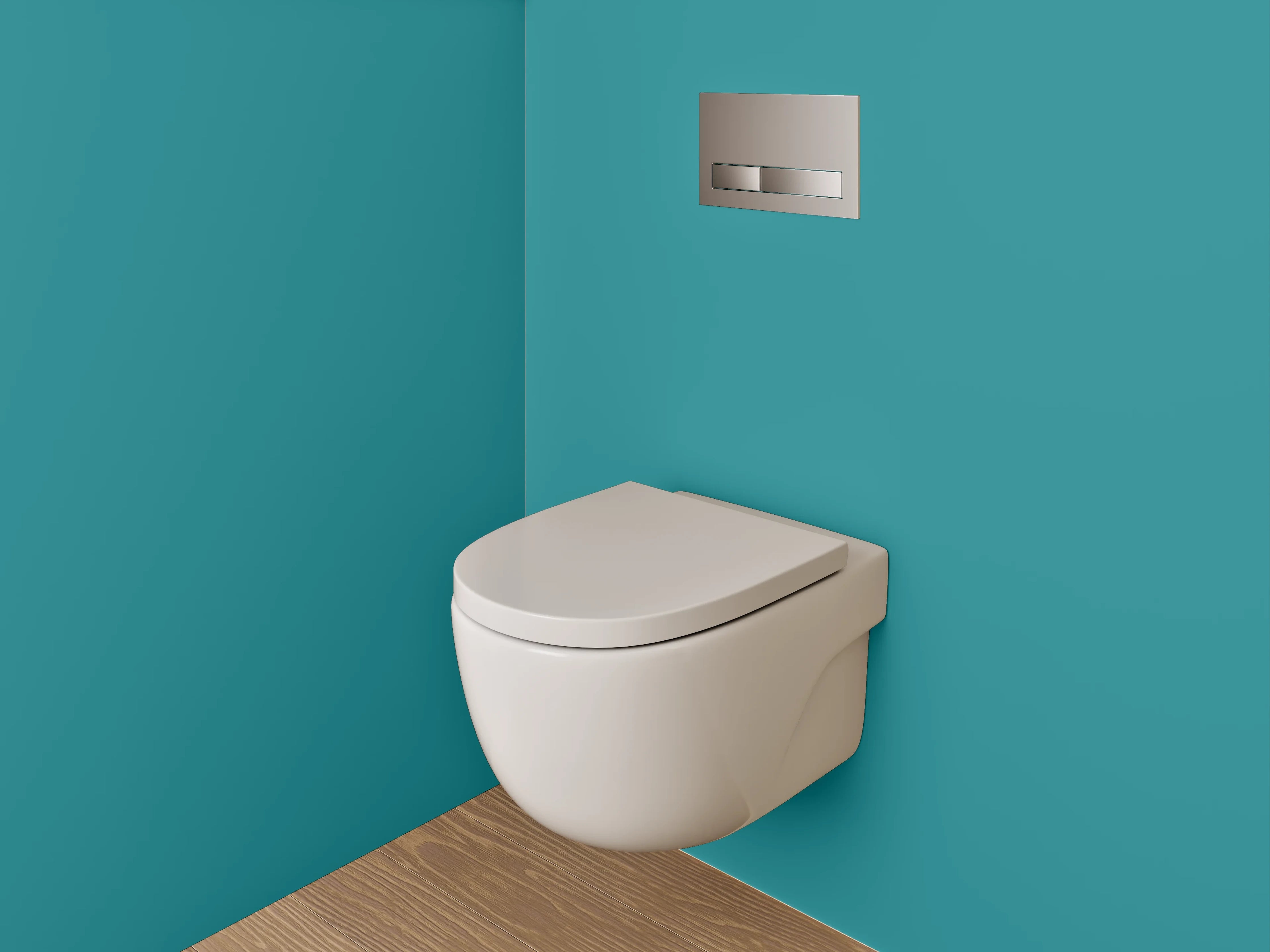 WC-Rückwand - RAL 5018 Türkisblau