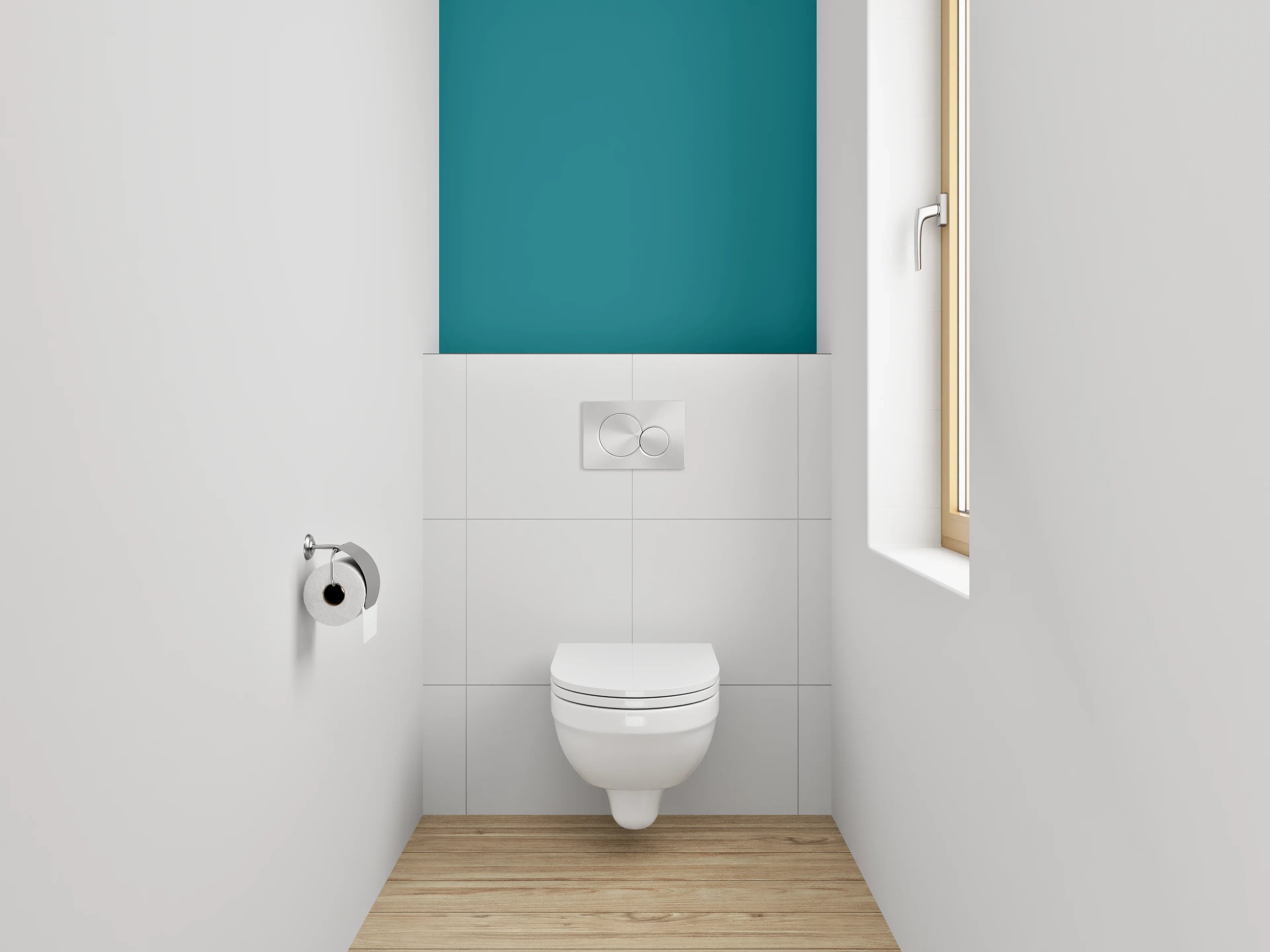 WC-Rückwand - RAL 5021 Wasserblau
