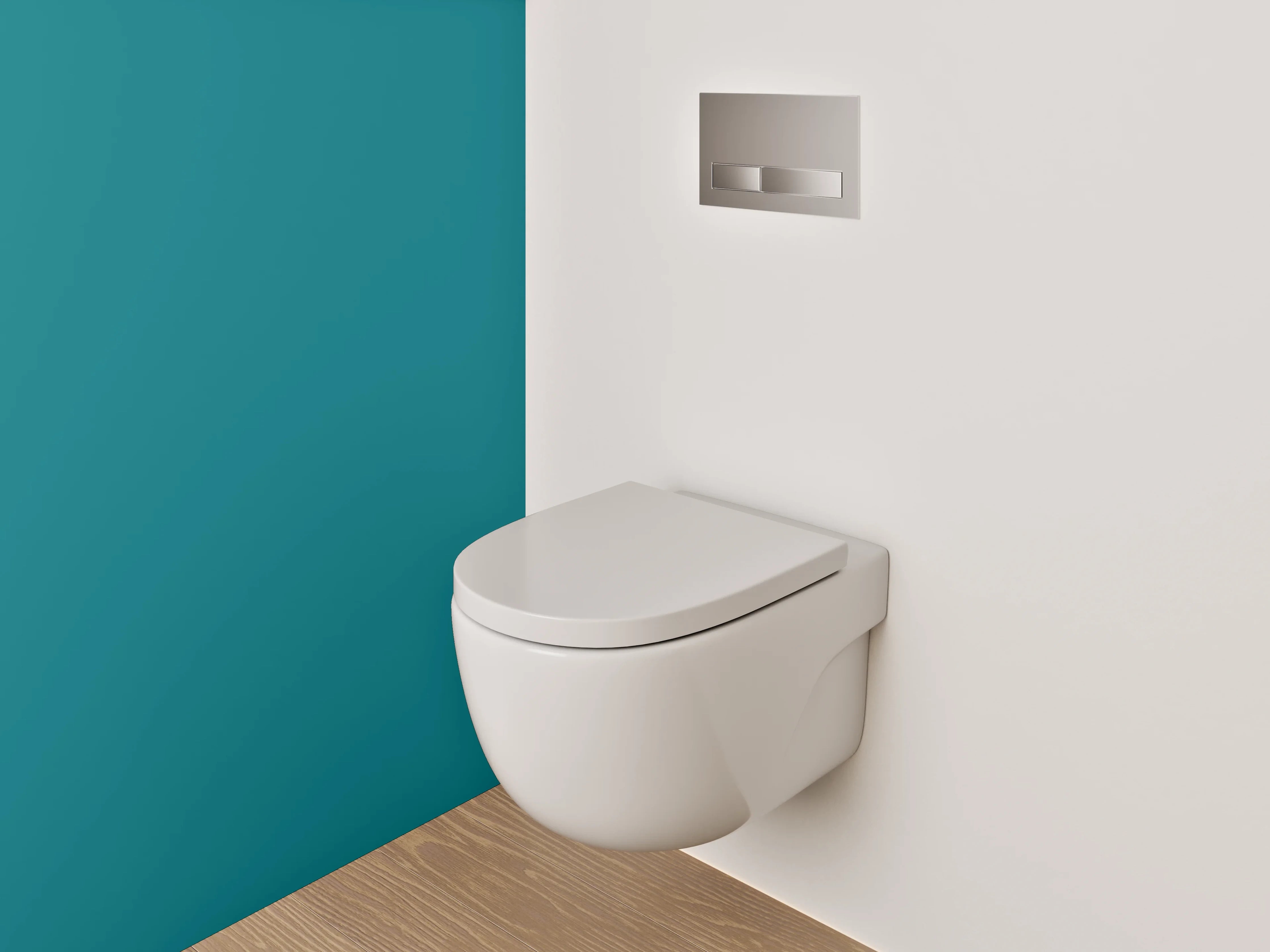 WC-Rückwand - RAL 5021 Wasserblau