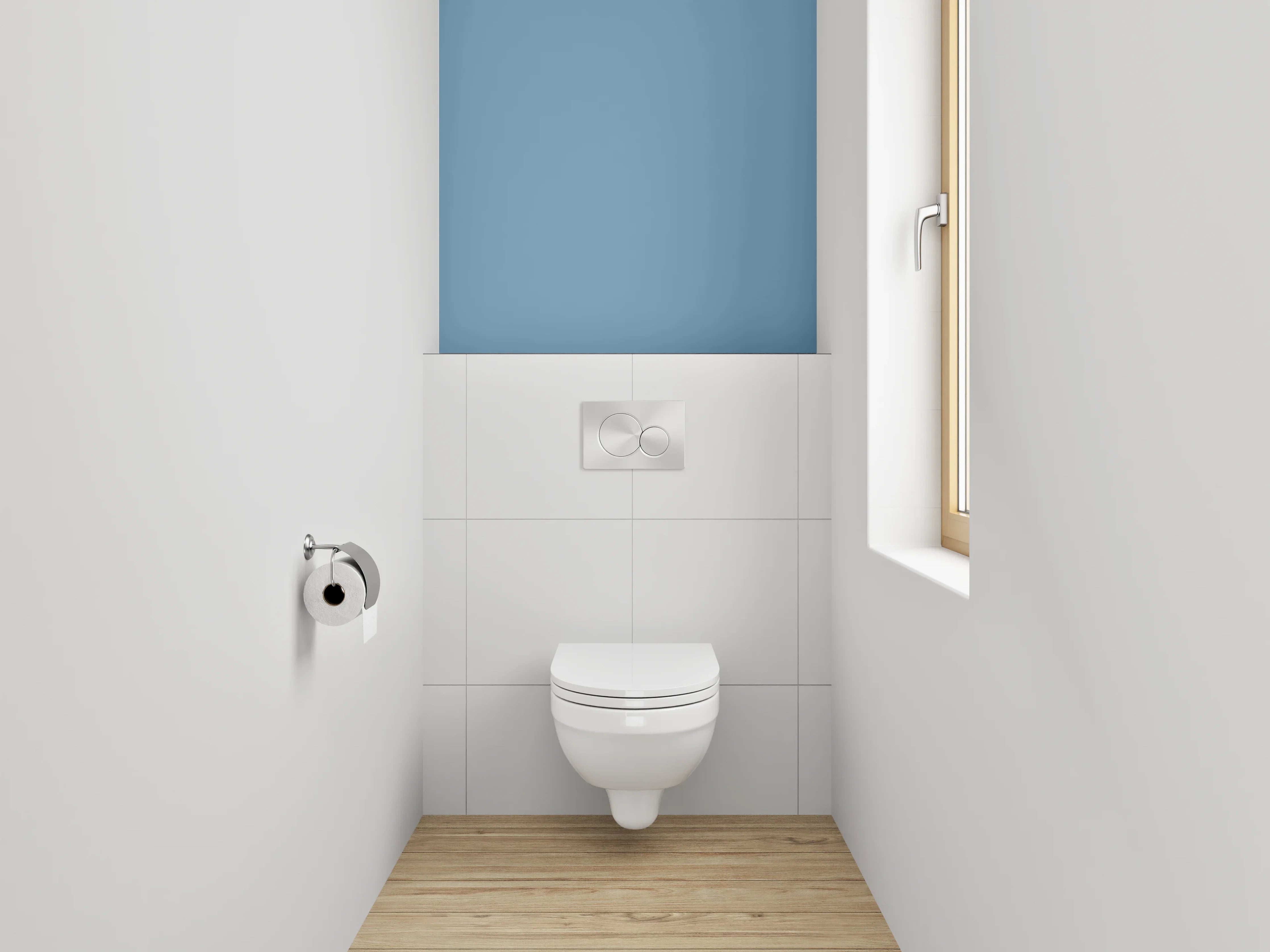 WC-Rückwand - RAL 5024 Pastellblau