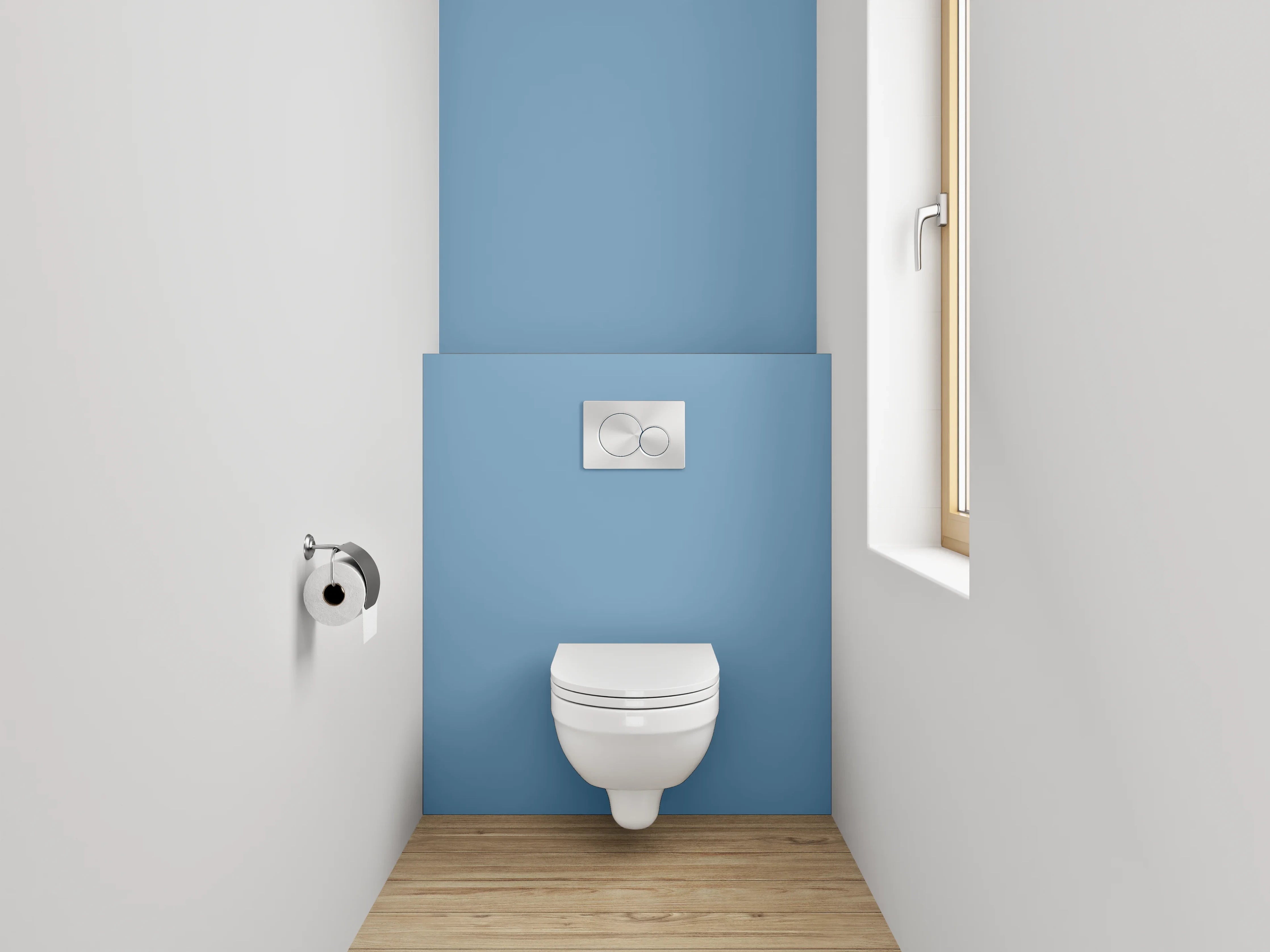 WC-Rückwand - RAL 5024 Pastellblau