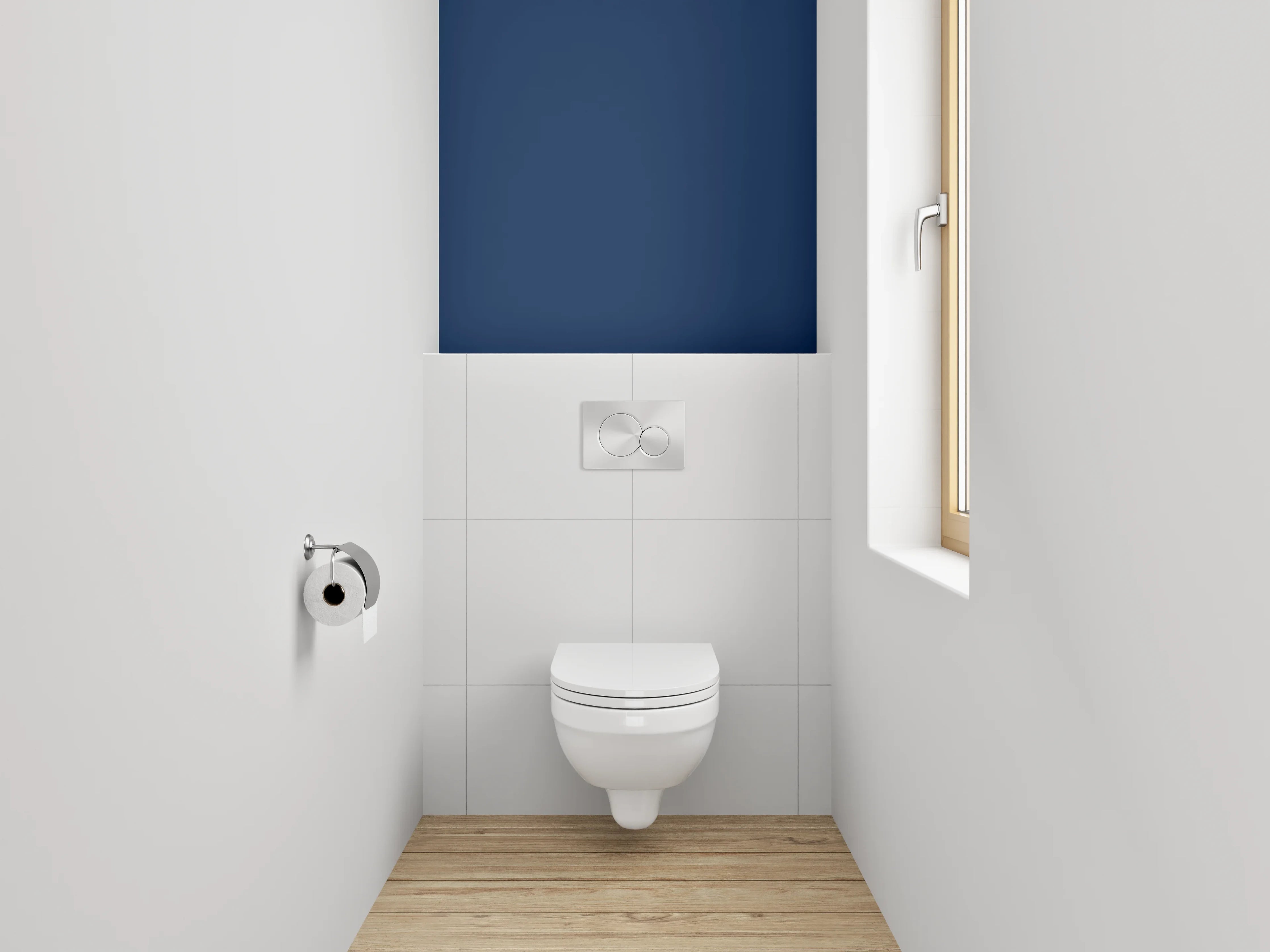 WC-Rückwand - RAL 5026 Perlnachtblau