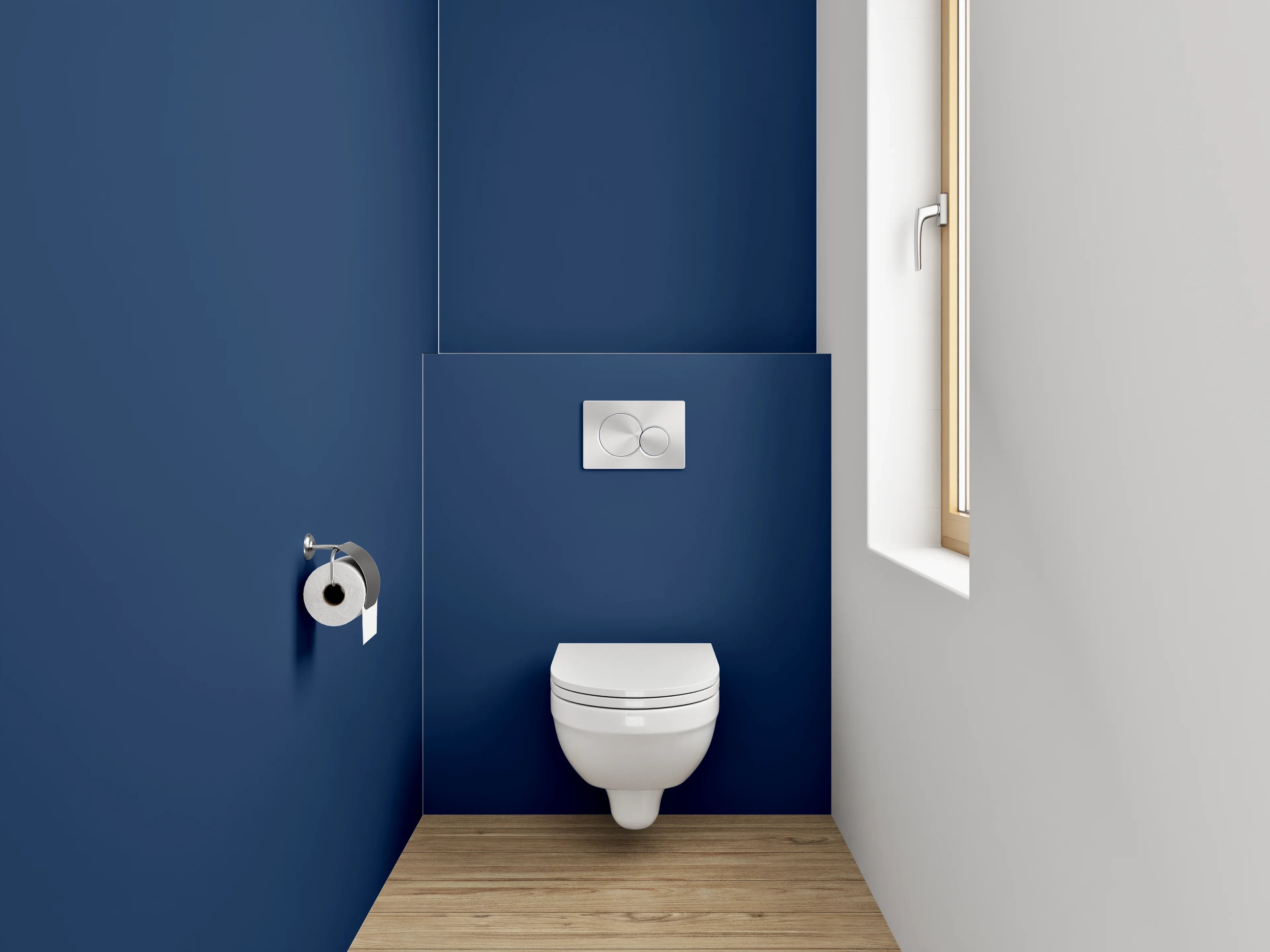 WC-Rückwand - RAL 5026 Perlnachtblau