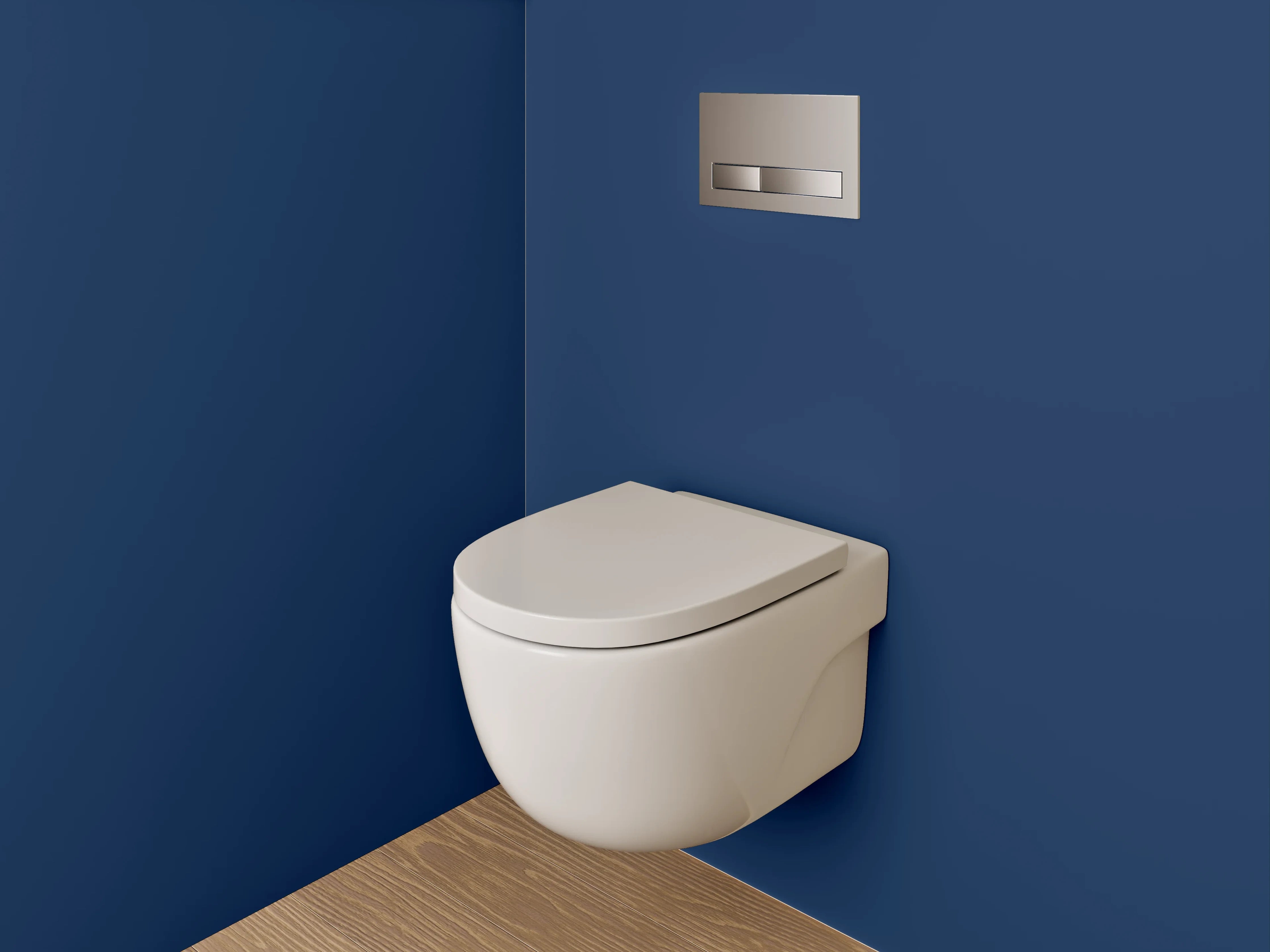 WC-Rückwand - RAL 5026 Perlnachtblau