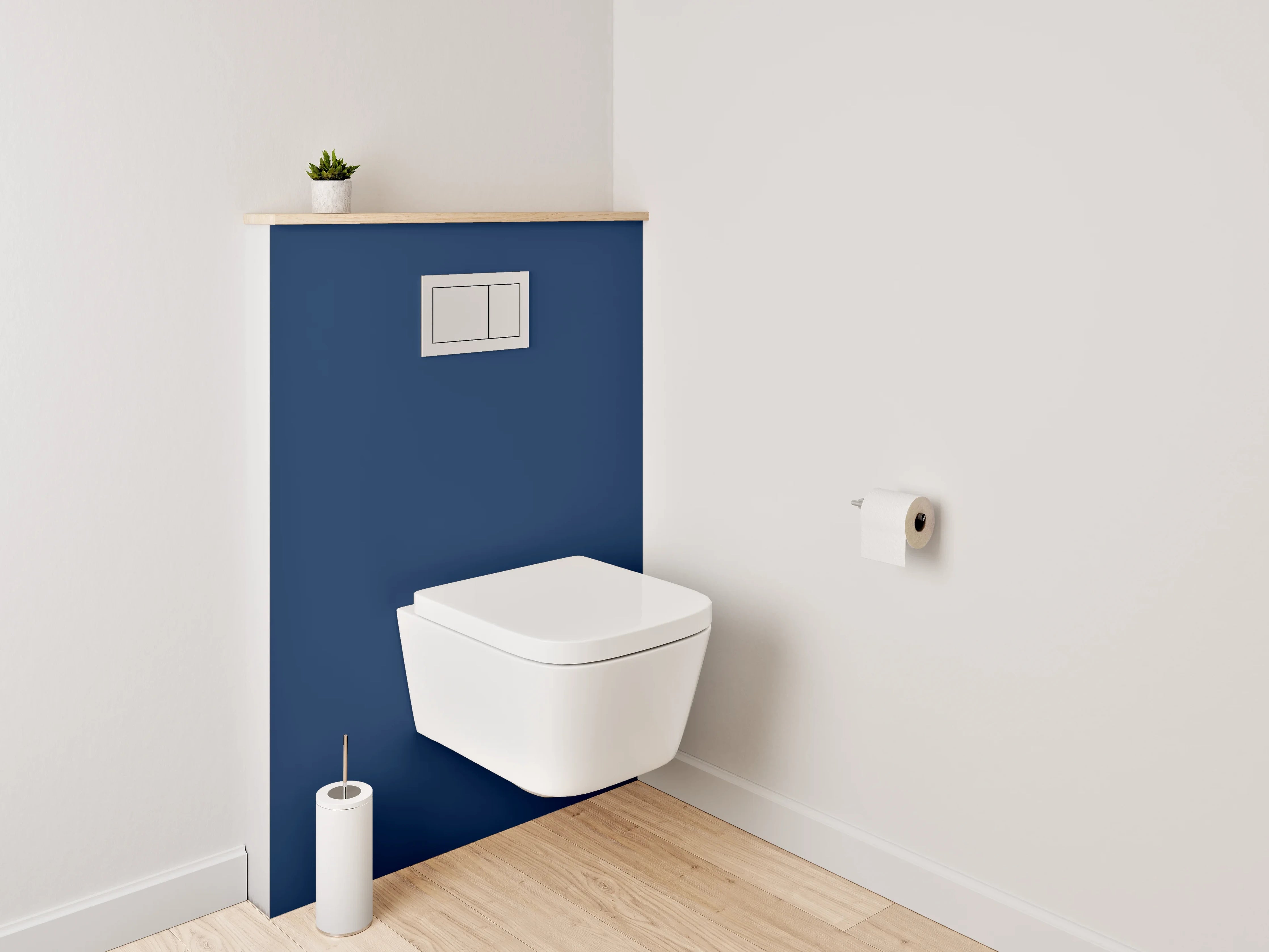 WC-Rückwand - RAL 5026 Perlnachtblau