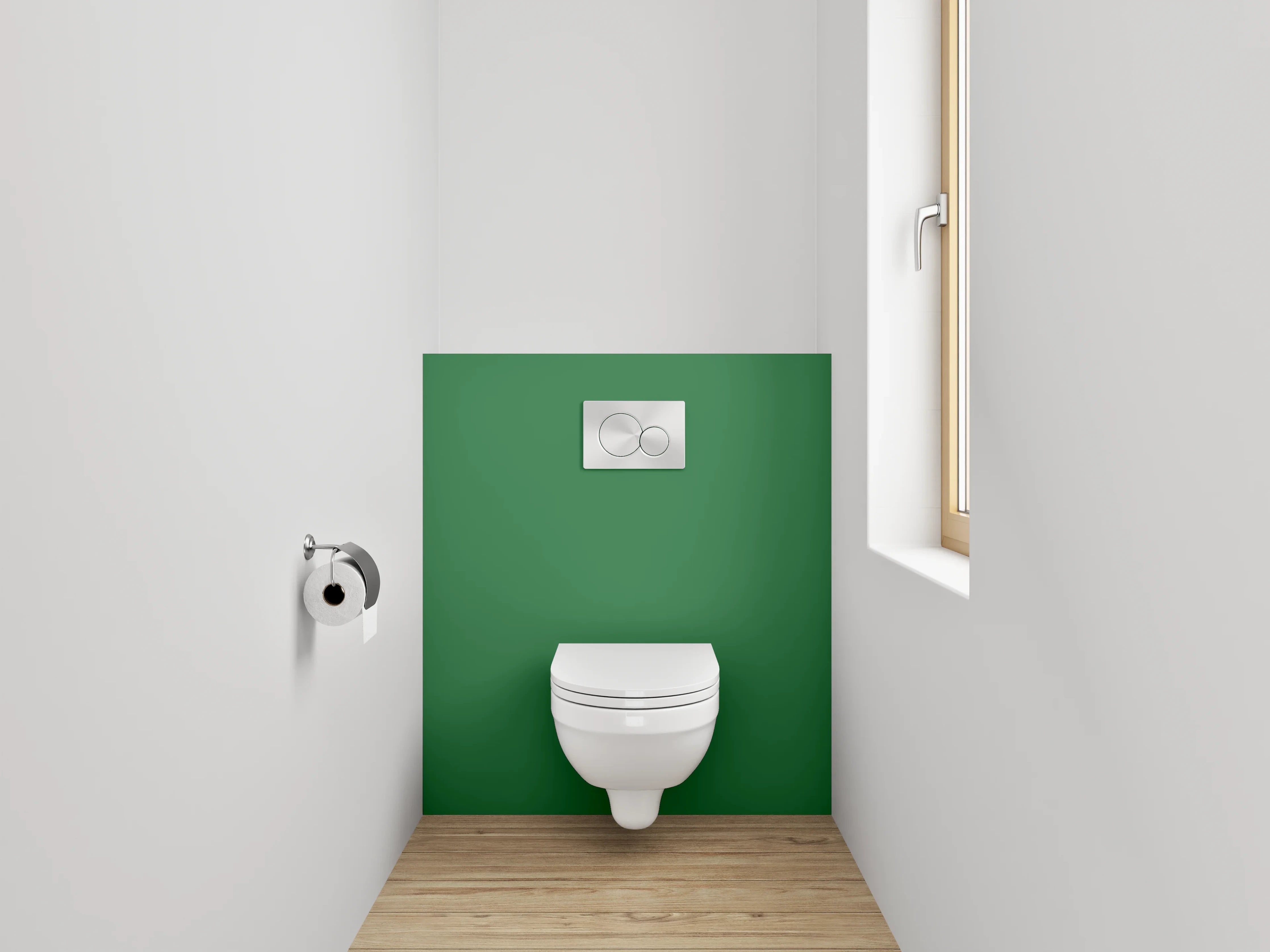 WC-Rückwand - RAL 6001 Smaragdgrün