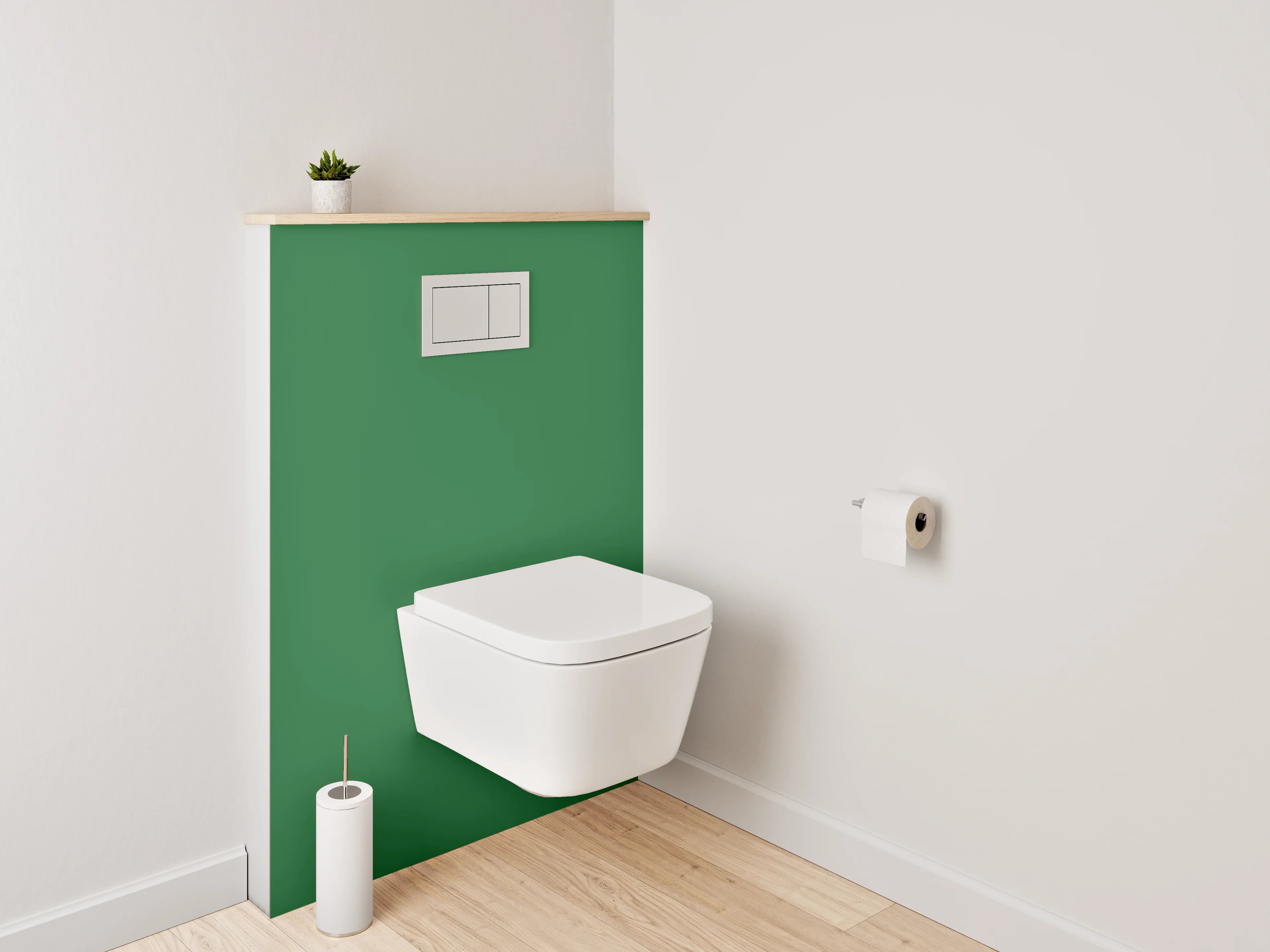 WC-Rückwand - RAL 6001 Smaragdgrün