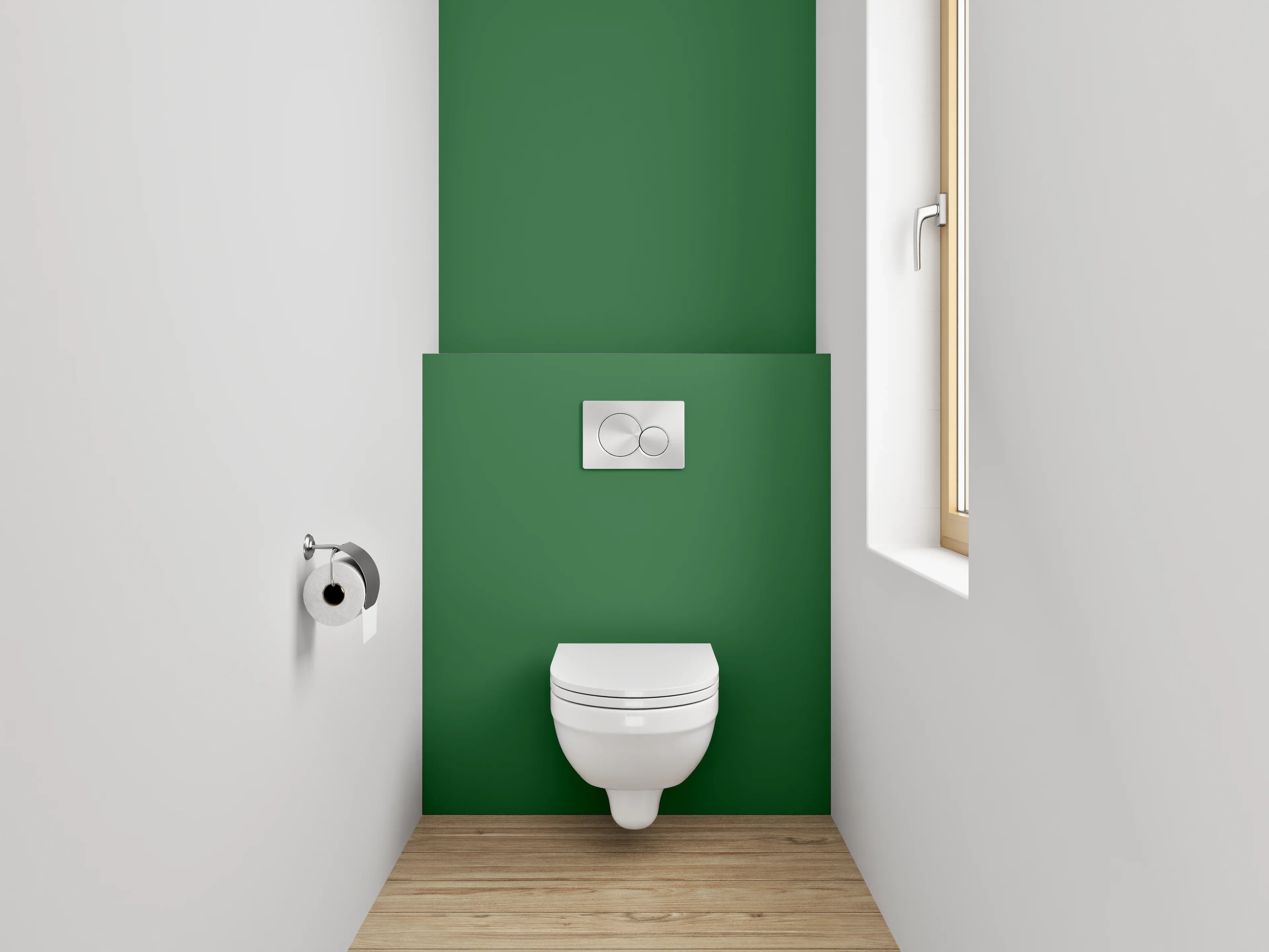 WC-Rückwand - RAL 6002 Laubgrün