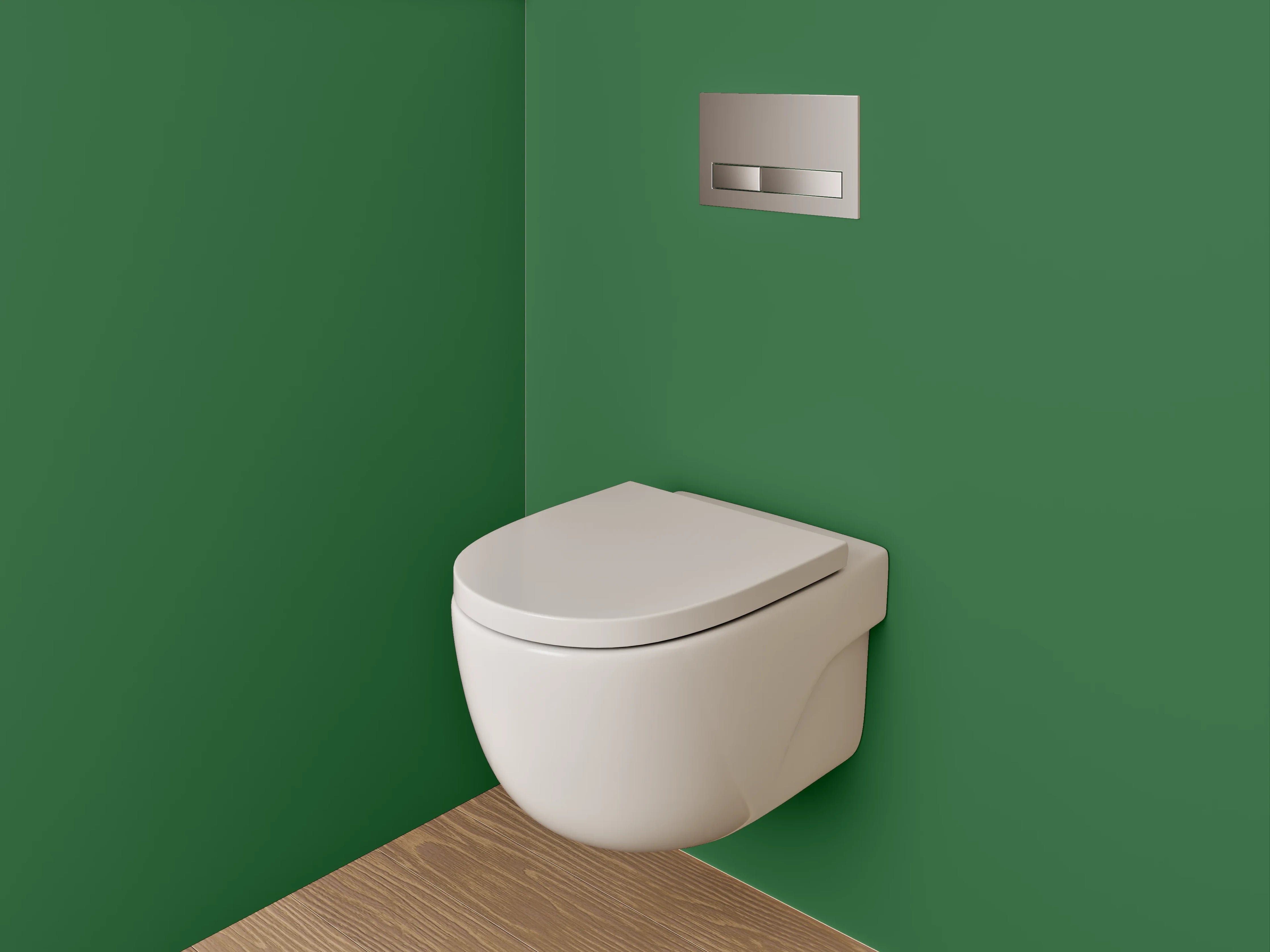 WC-Rückwand - RAL 6002 Laubgrün