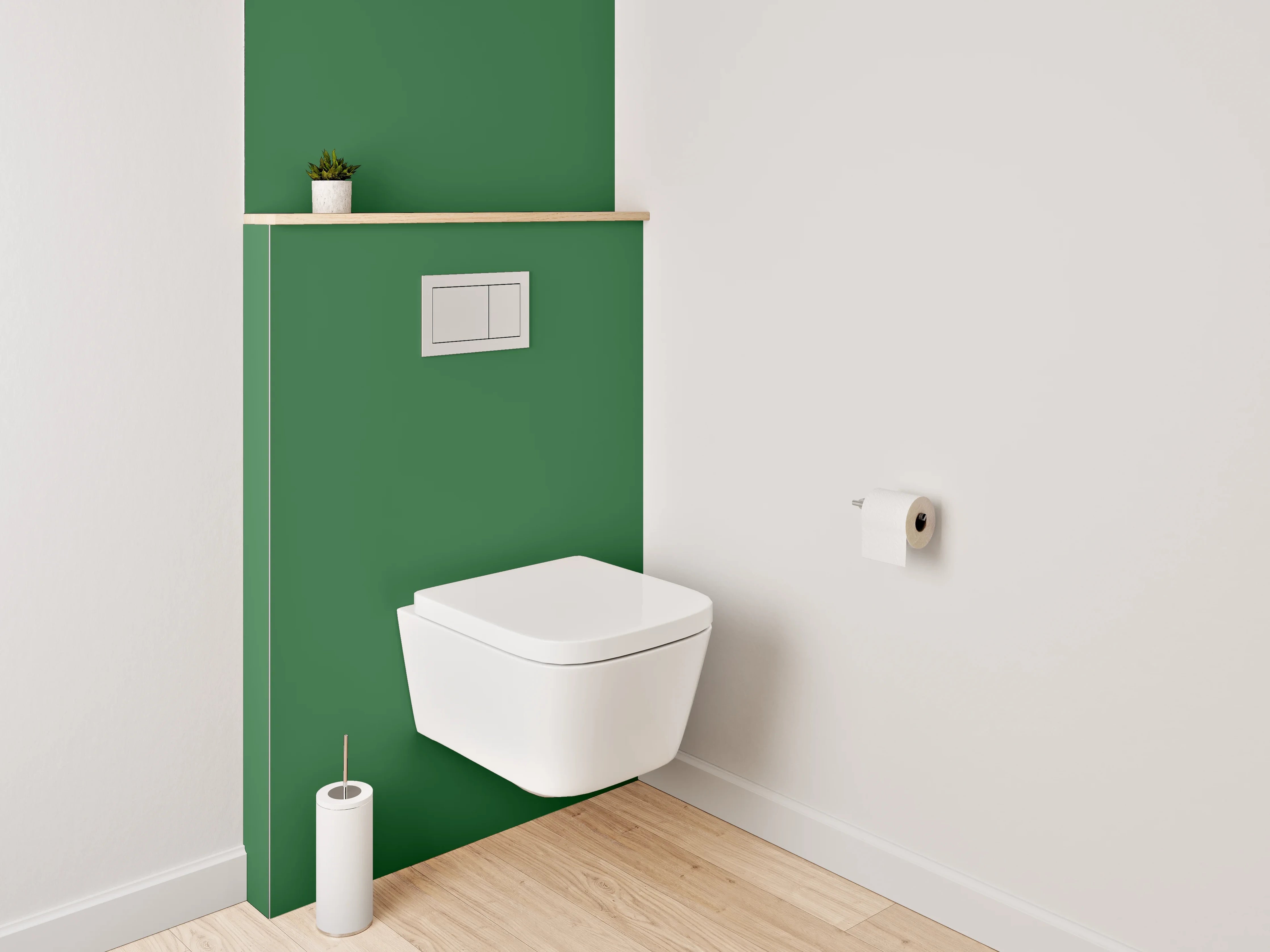 WC-Rückwand - RAL 6002 Laubgrün