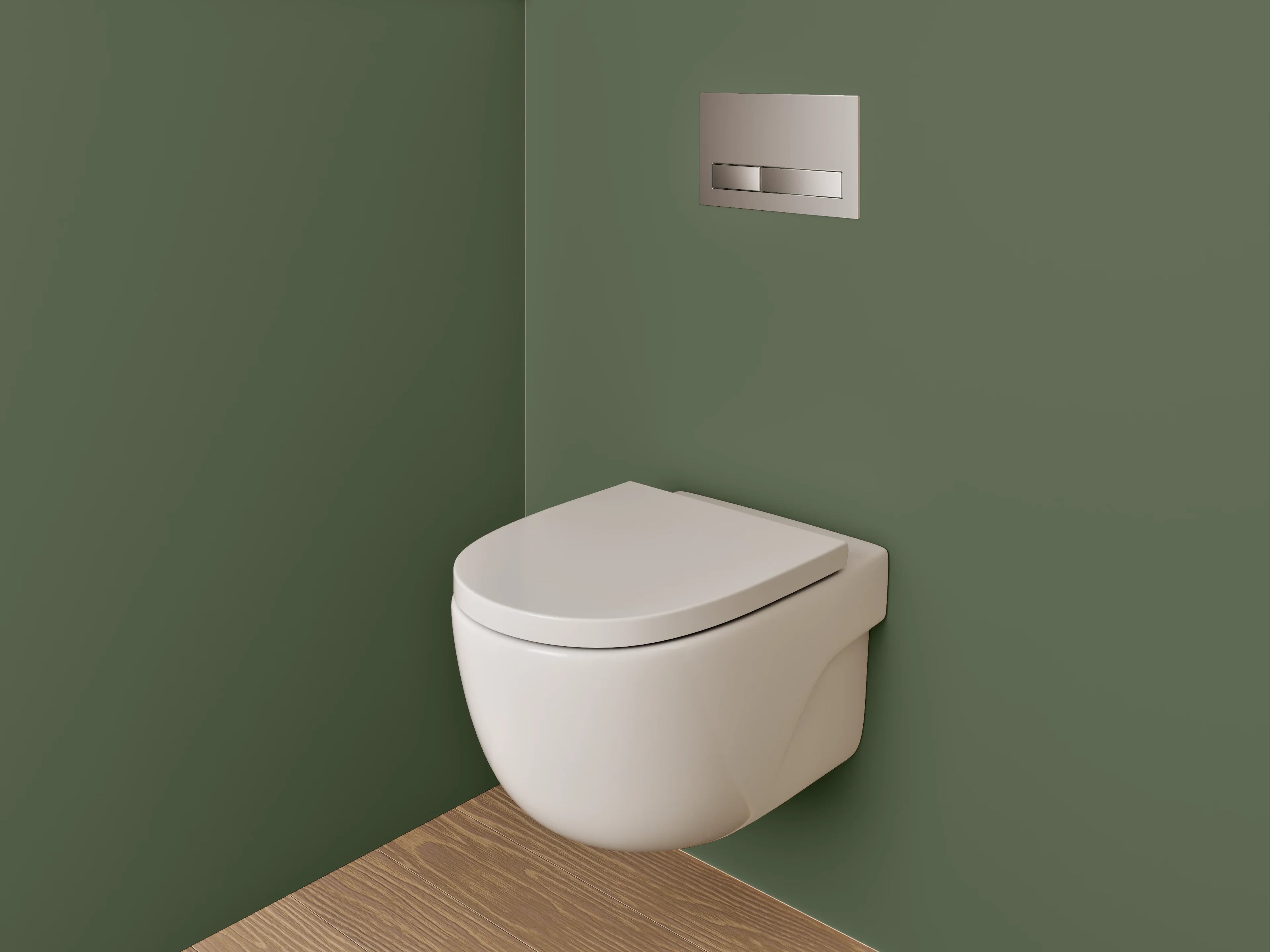 WC-Rückwand - RAL 6003 Olivgrün