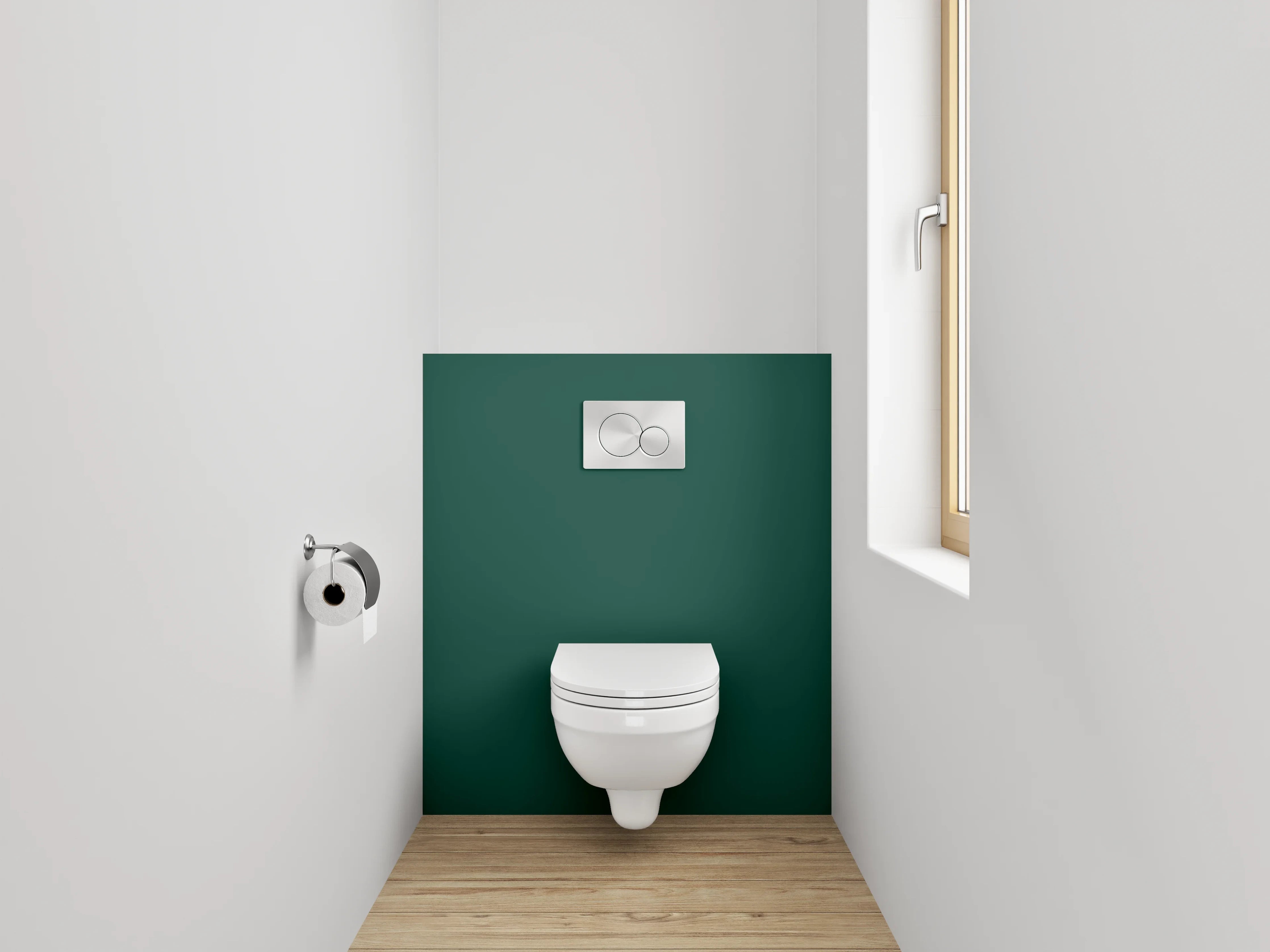 WC-Rückwand - RAL 6005 Moosgrün