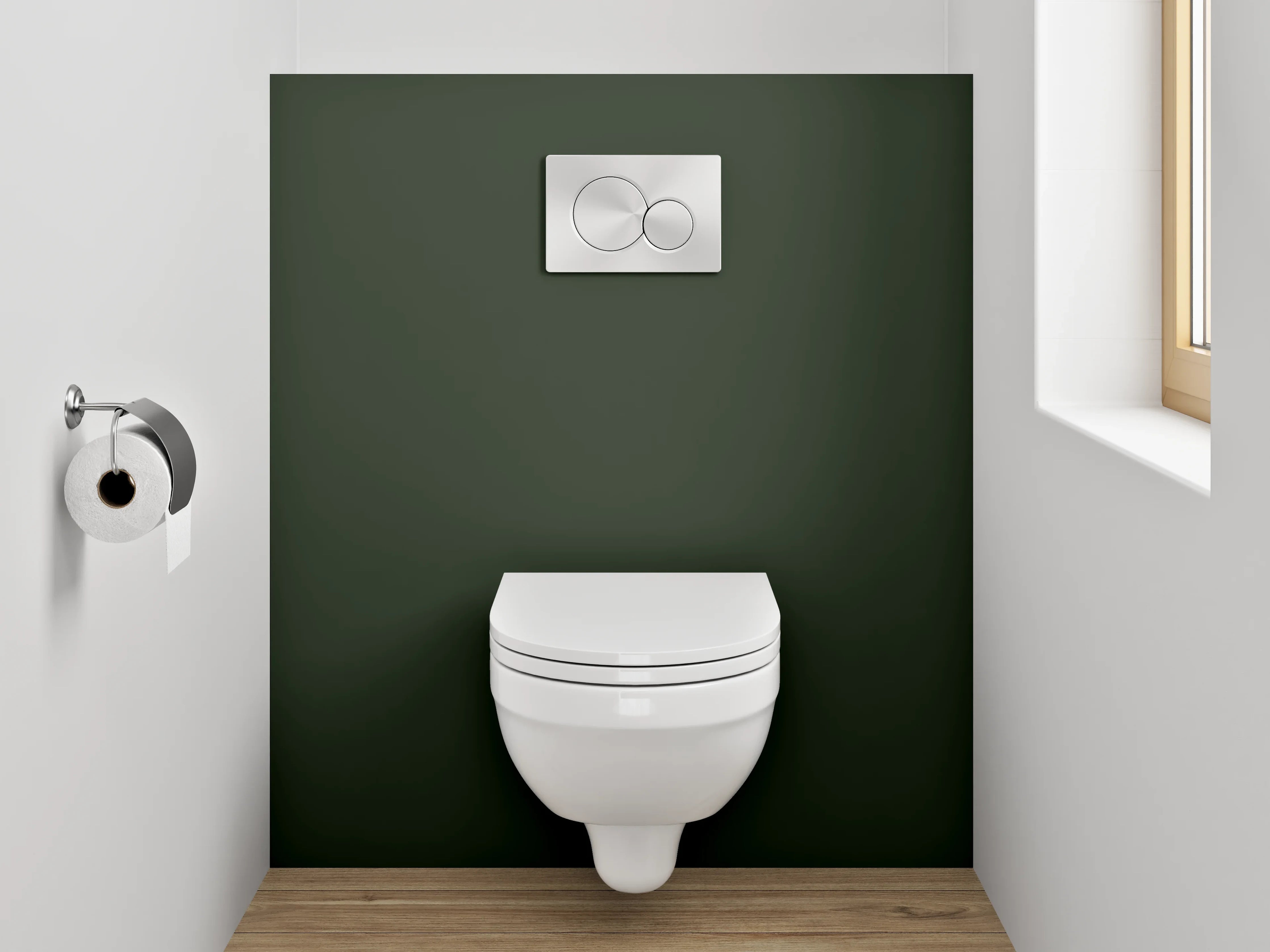 WC-Rückwand - RAL 6007 Flaschengrün