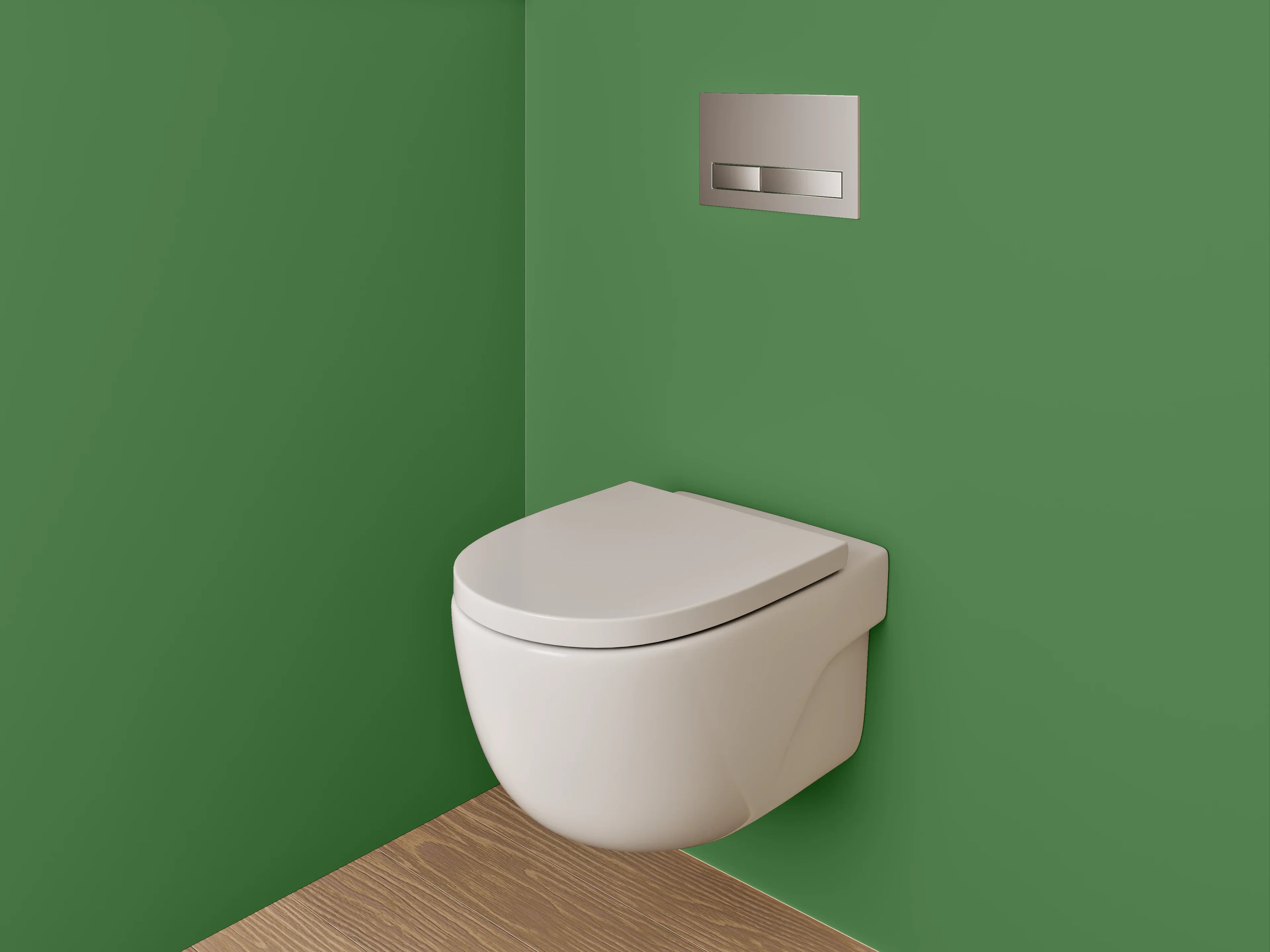 WC-Rückwand - RAL 6010 Grasgrün