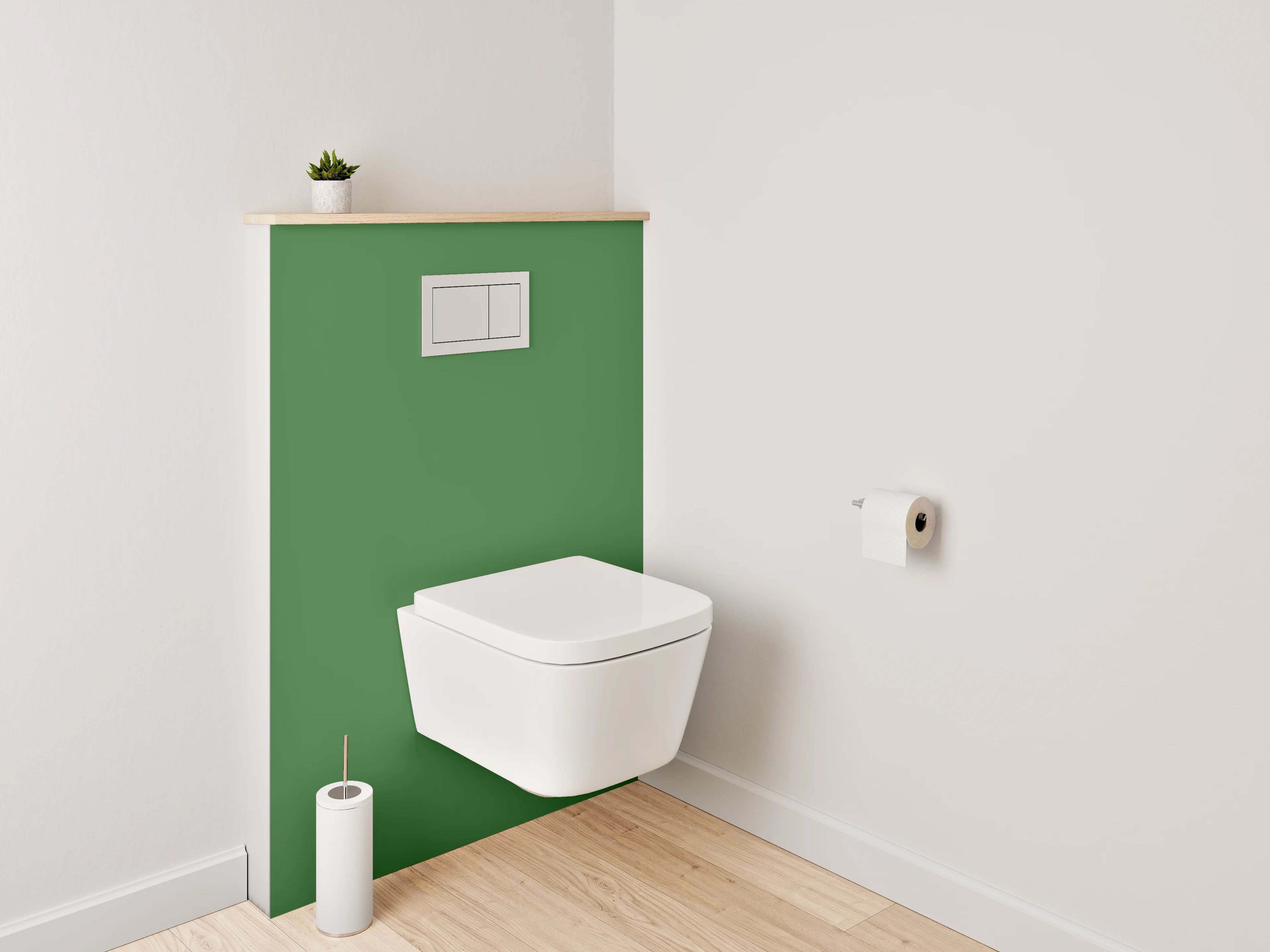 WC-Rückwand - RAL 6010 Grasgrün