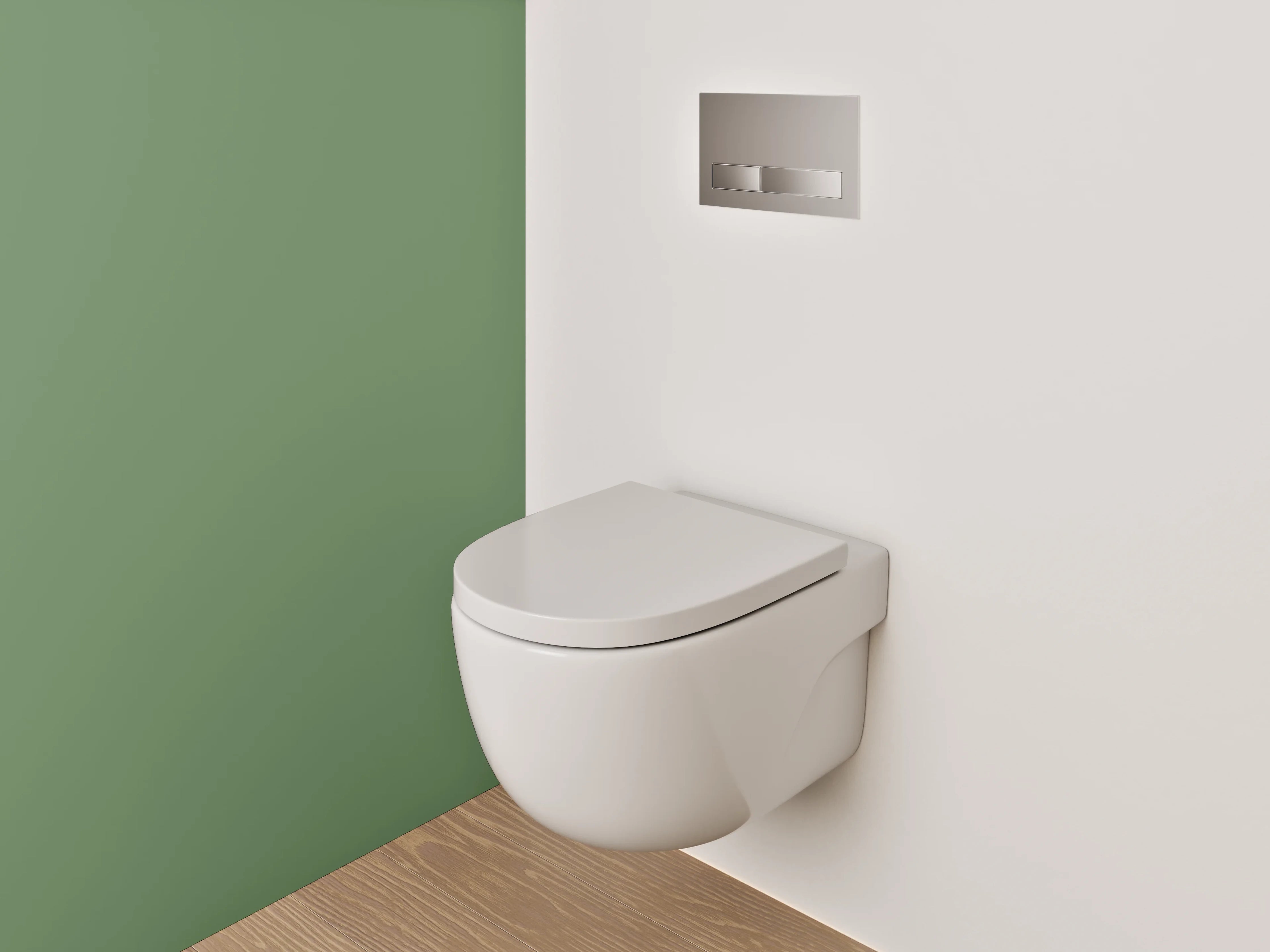 WC-Rückwand - RAL 6011 Resedagrün