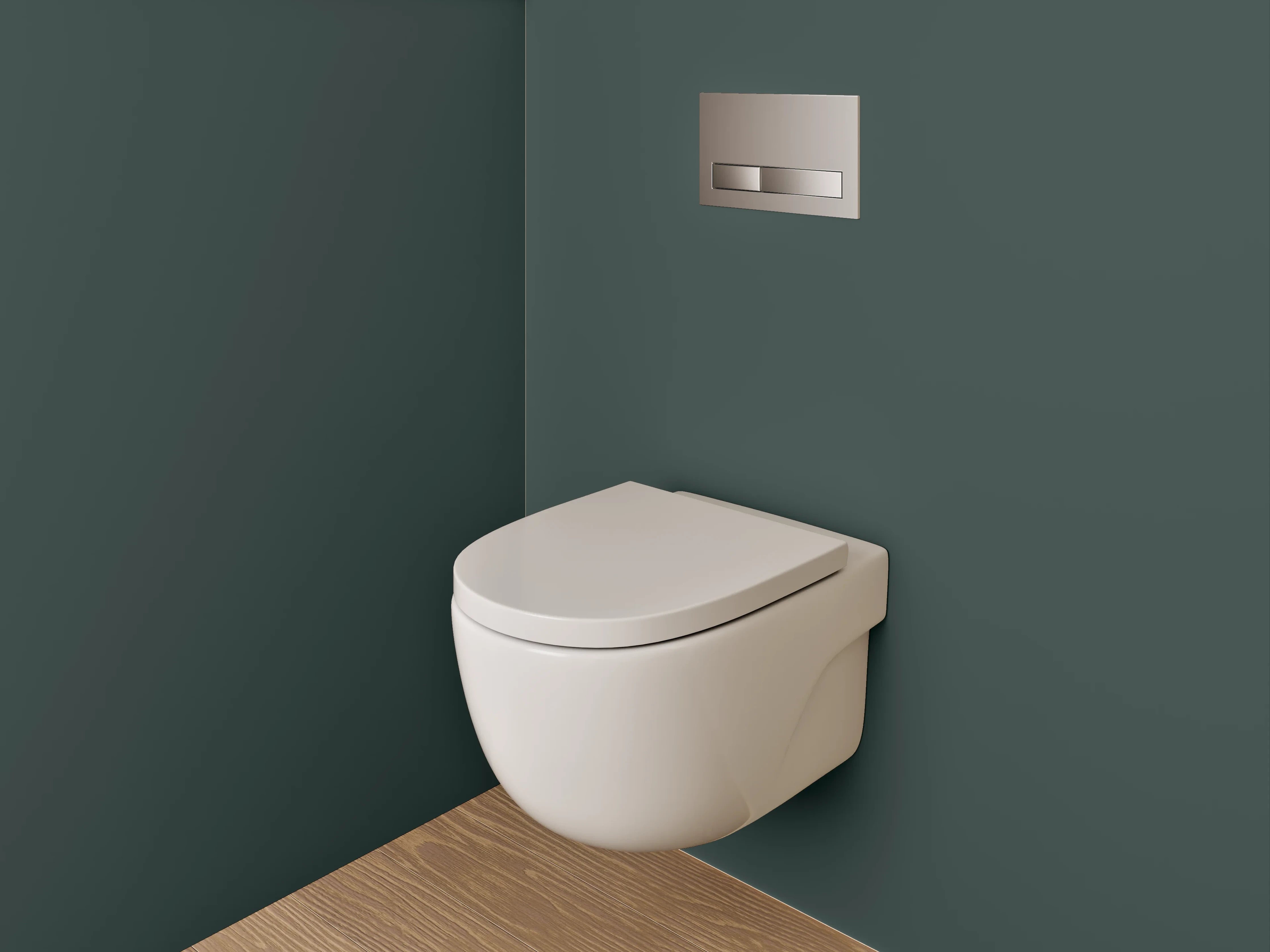 WC-Rückwand - RAL 6012 Schwarzgrün