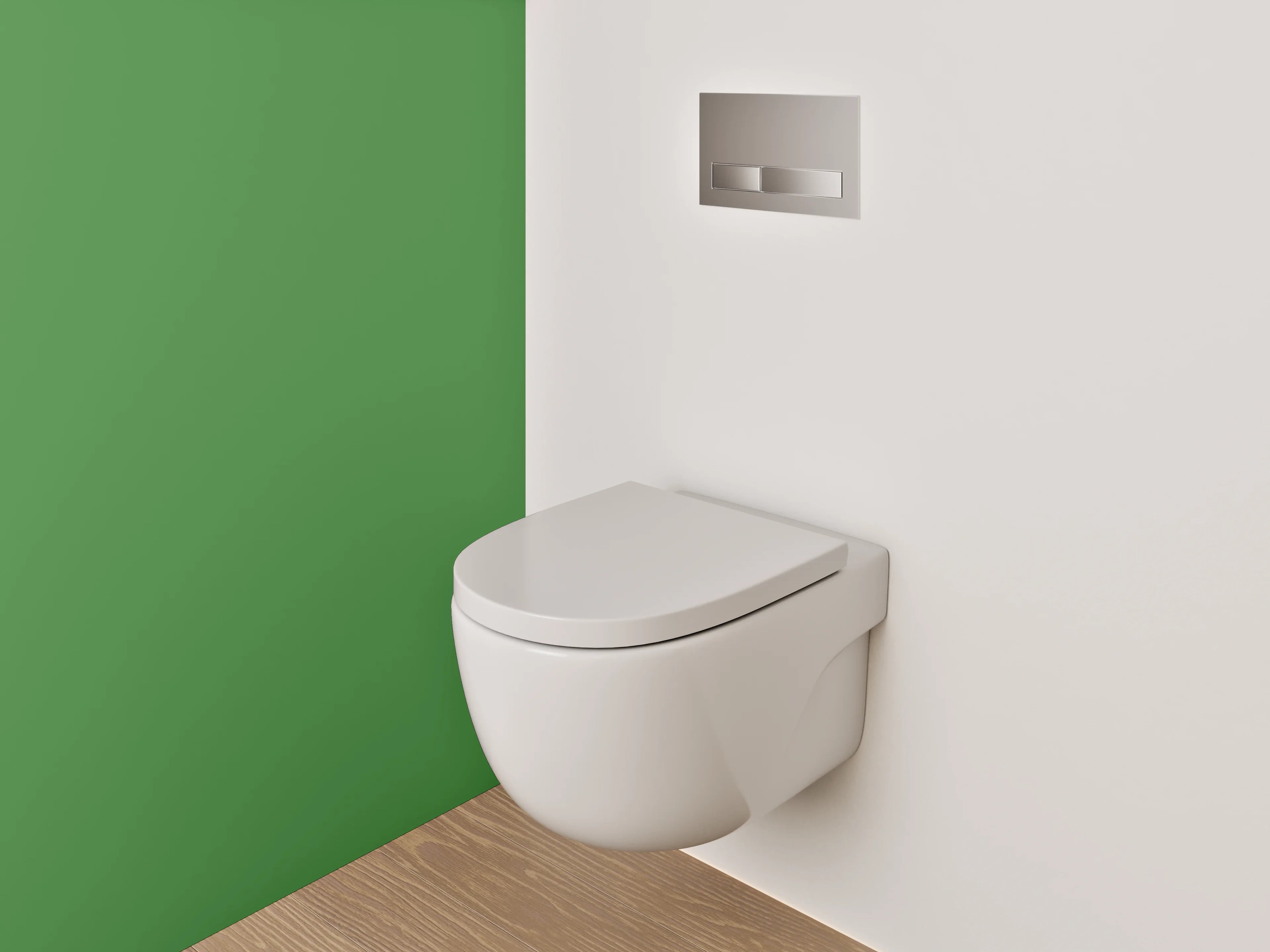 WC-Rückwand - RAL 6017 Maigrün